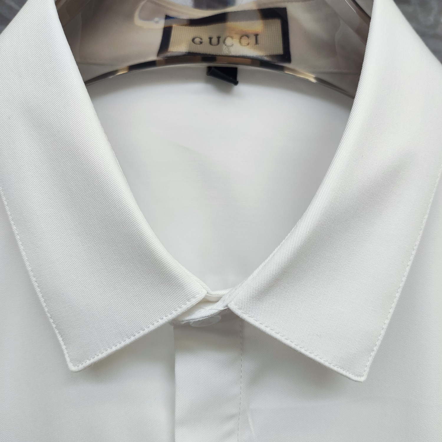   古奇 GUCCI  2025ss新款长袖 衬衫 衬衣，高端版本！专柜定制面料 透气舒适度高，细节无可