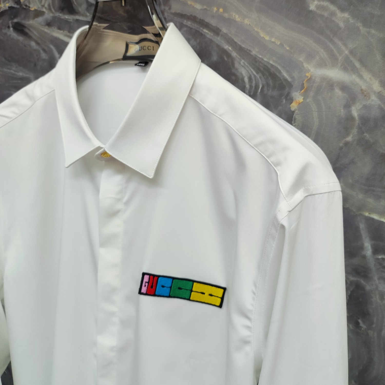    古奇 GUCCI  2025ss新款长袖 衬衫 衬衣，高端版本！专柜定制面料 透气舒适度高，细节无