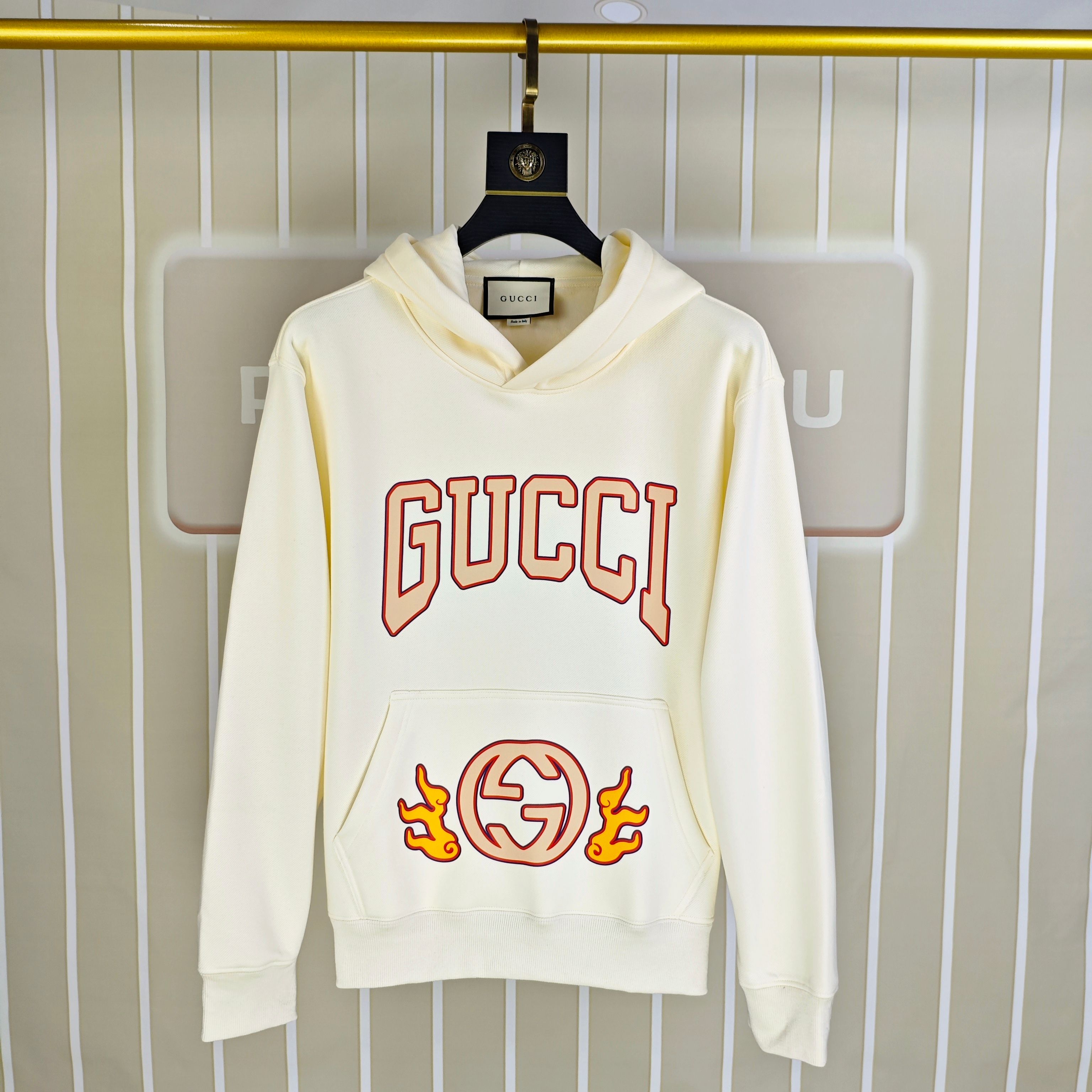 G*cci 古齐秋冬新款原单男士加绒加厚连帽卫衣 官网款 时尚百搭爆款⚠️OS宽松偏大版型⚠️✨✨狠货 