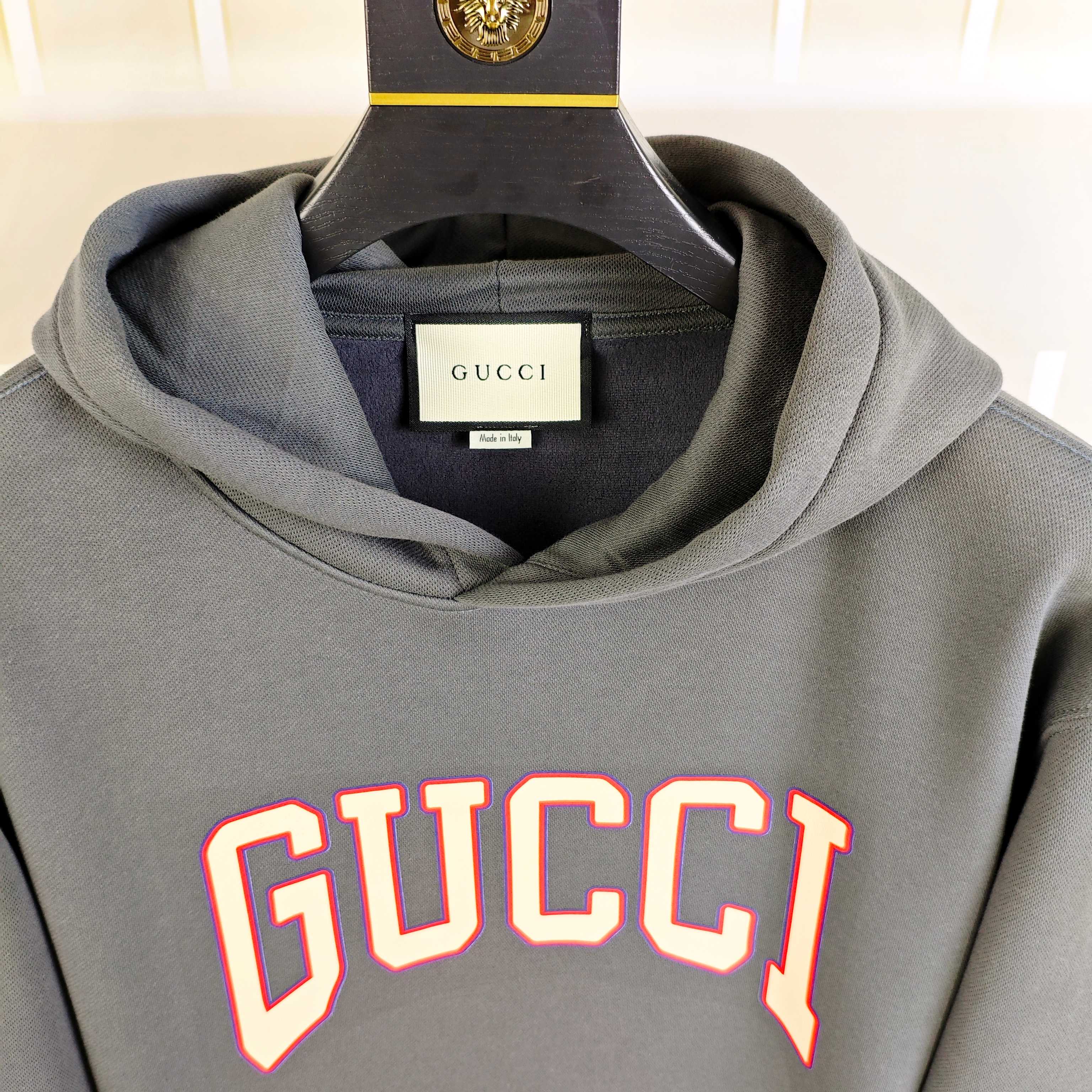 G*cci 古齐秋冬新款原单男士加绒加厚连帽卫衣 官网款 时尚百搭爆款⚠️OS宽松偏大版型⚠️✨✨狠货 