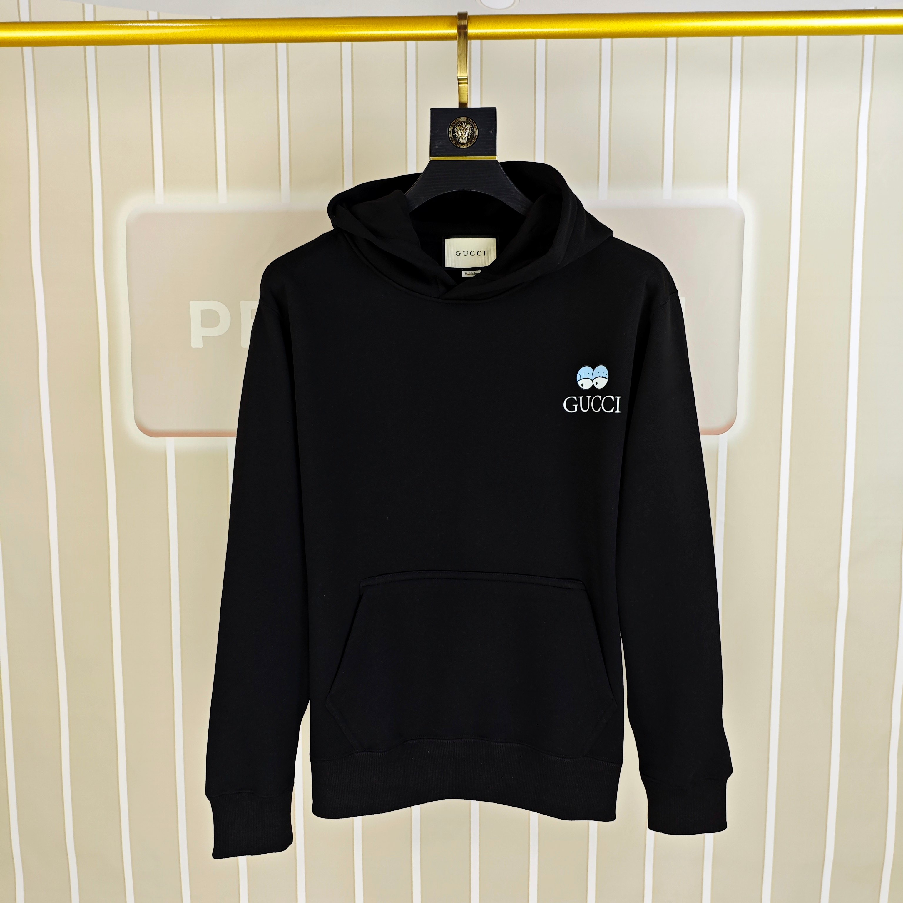 G*cci 古齐2025秋冬新款原单男士加绒加厚连帽卫衣 官网款 时尚百搭爆款⚠️OS宽松偏大版型⚠️✨