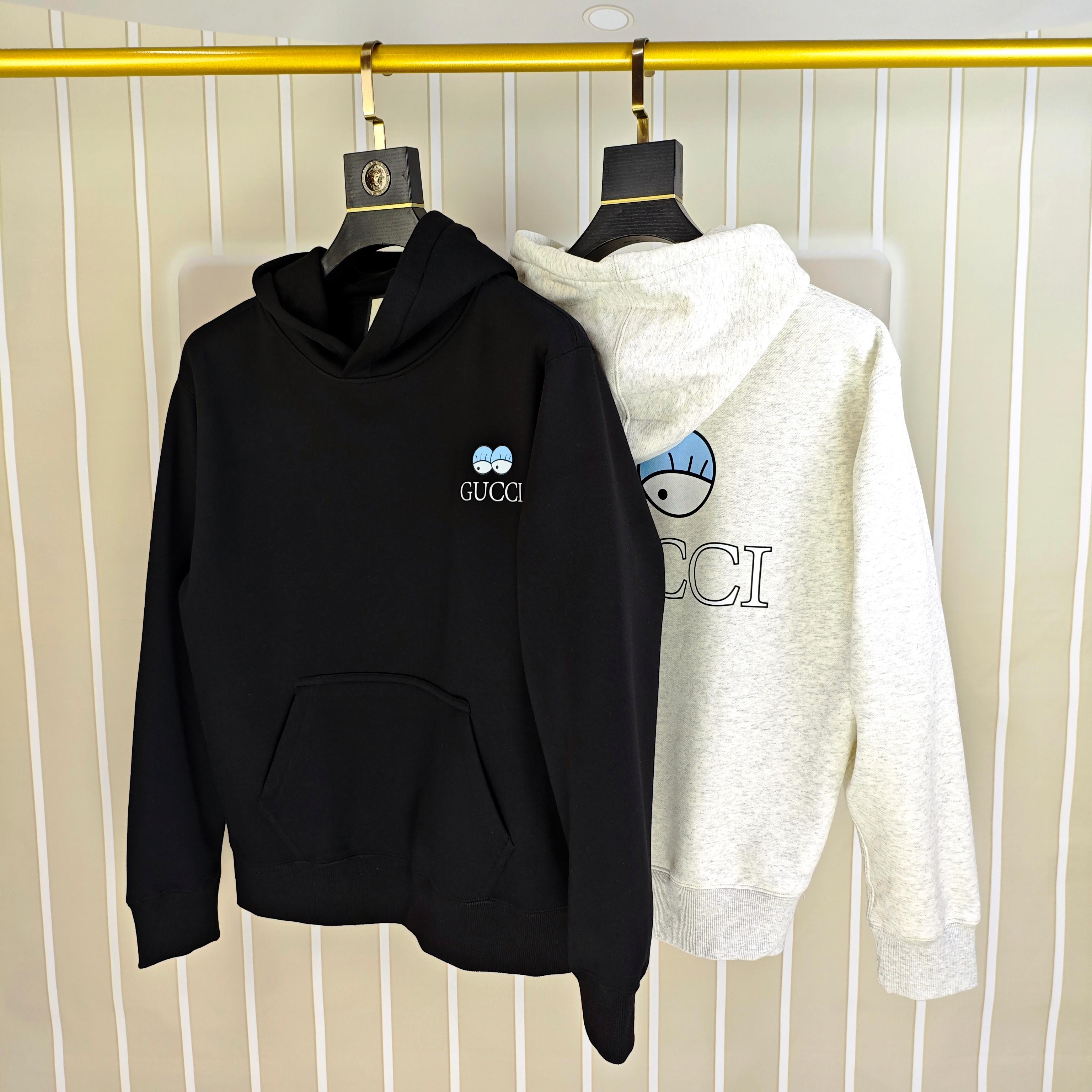 G*cci 古齐2025秋冬新款原单男士加绒加厚连帽卫衣 官网款 时尚百搭爆款⚠️OS宽松偏大版型⚠️✨