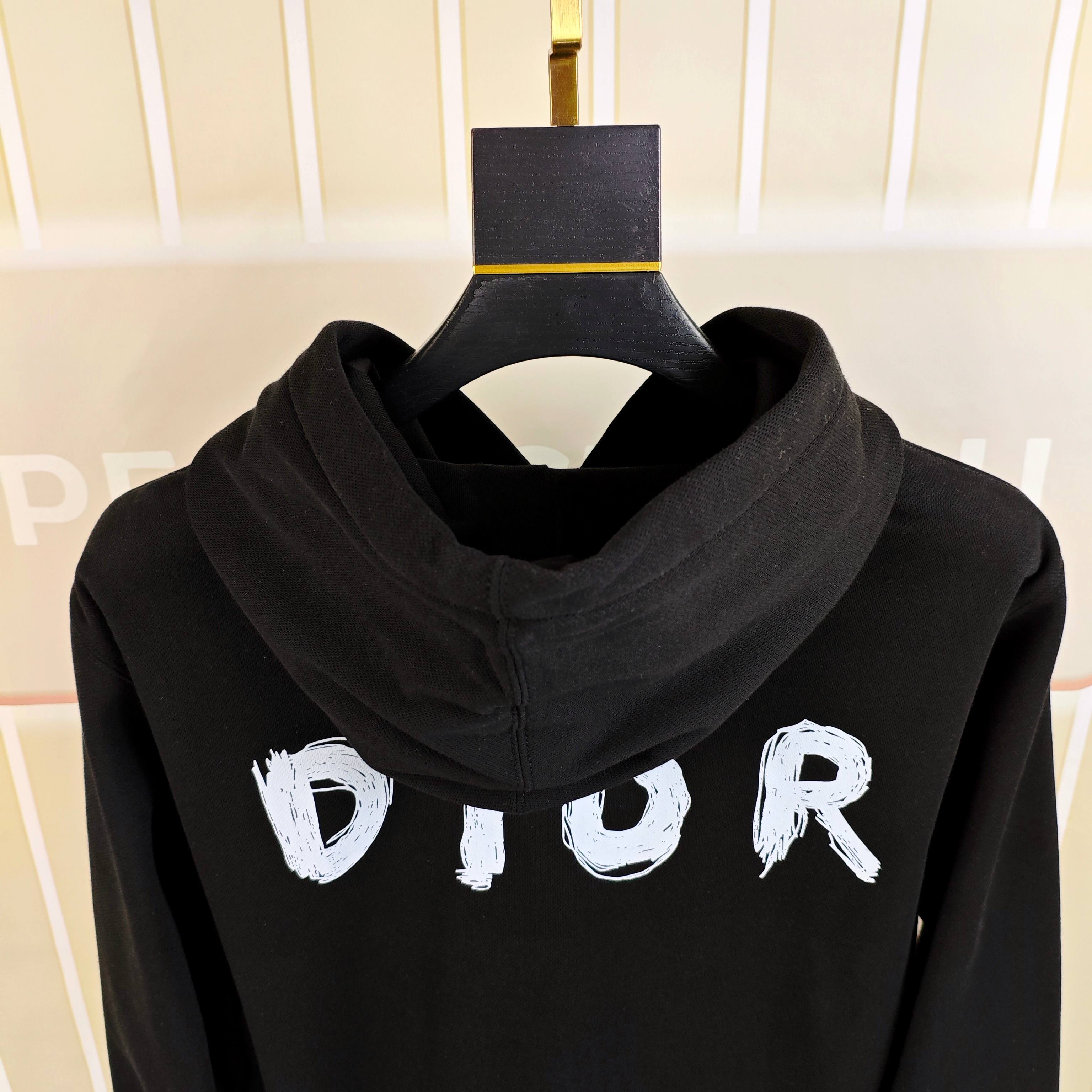 D*or 迪奥秋冬新款原单男士加绒加厚连帽卫衣 官网款 时尚百搭爆款⚠️OS宽松偏大版型⚠️✨✨狠货 高