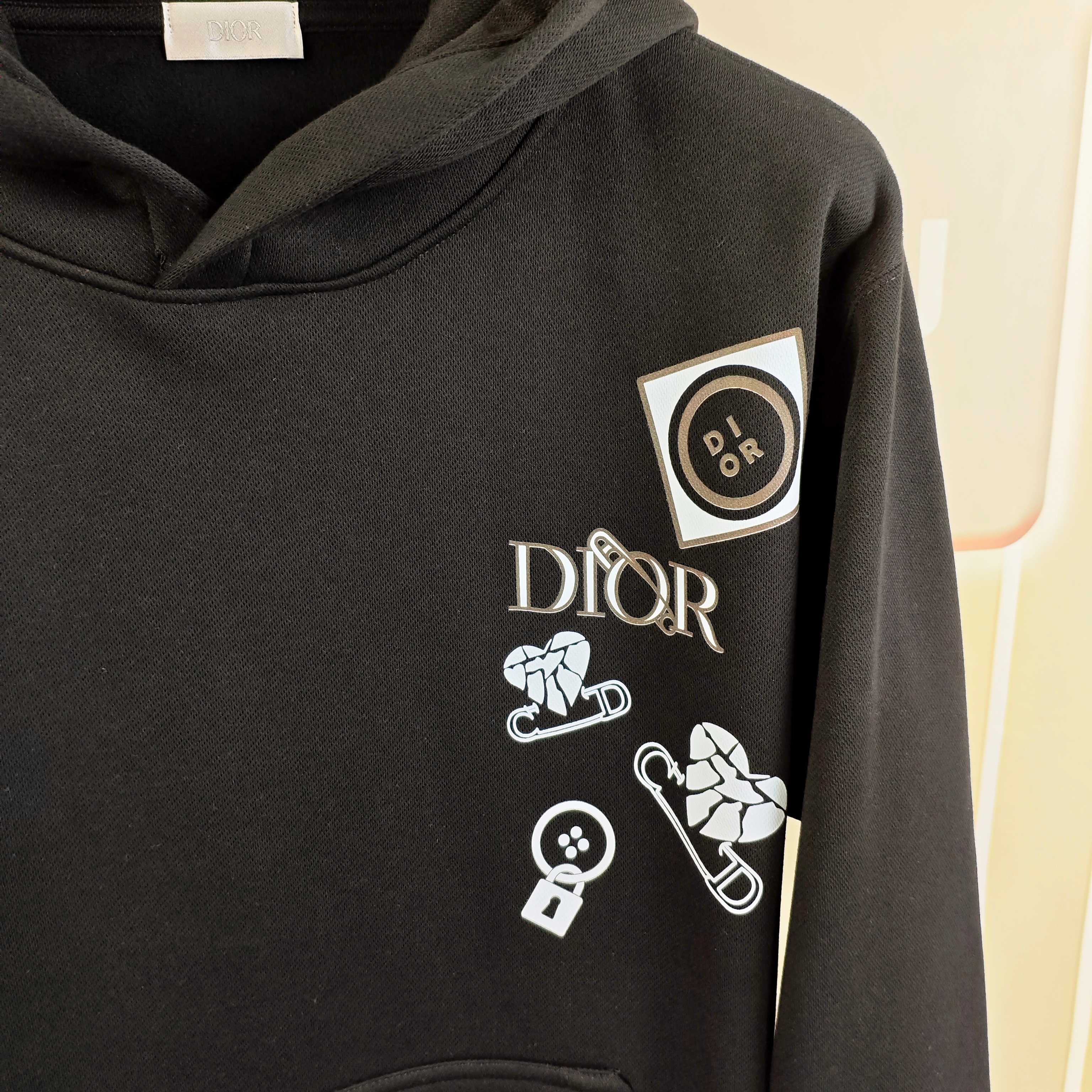 D*or 迪奥秋冬新款原单男士加绒加厚连帽卫衣 官网款 时尚百搭爆款⚠️OS宽松偏大版型⚠️✨✨狠货 高