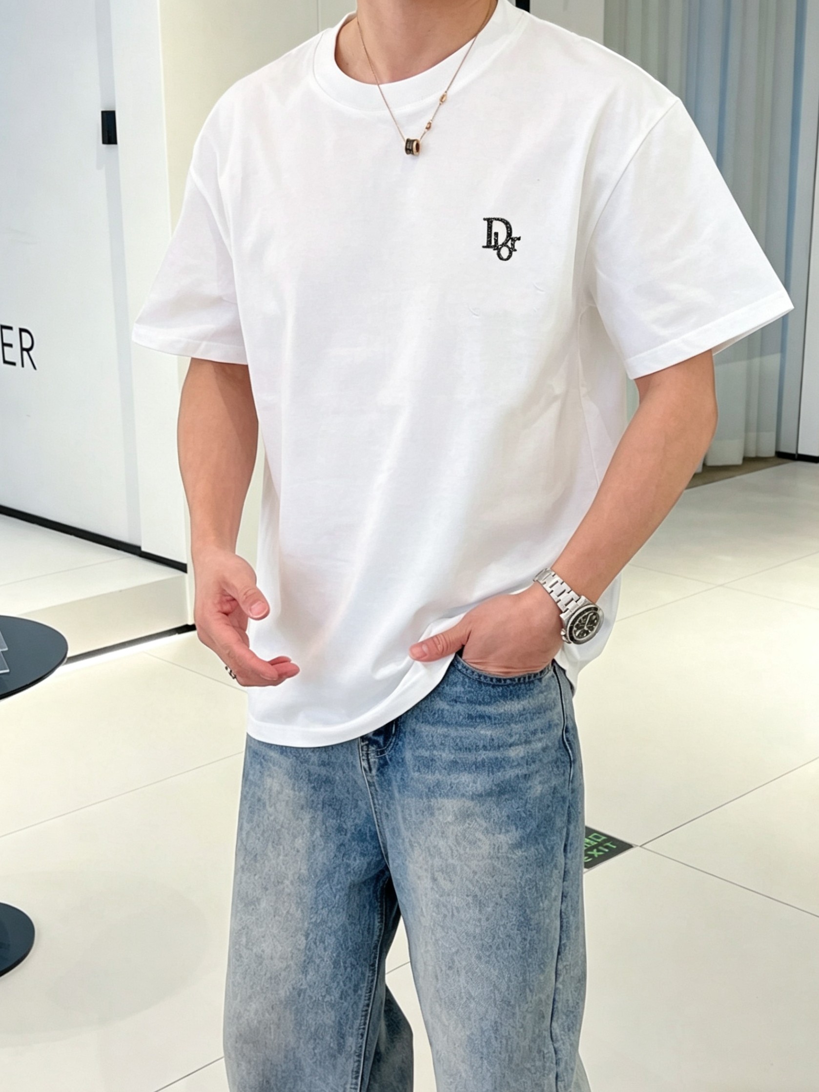 D*or 迪奥2026春夏新款原单男士圆领短袖T恤 🔥专柜同步售卖 ✨✨高端品质 高版本 OS版型阔版 