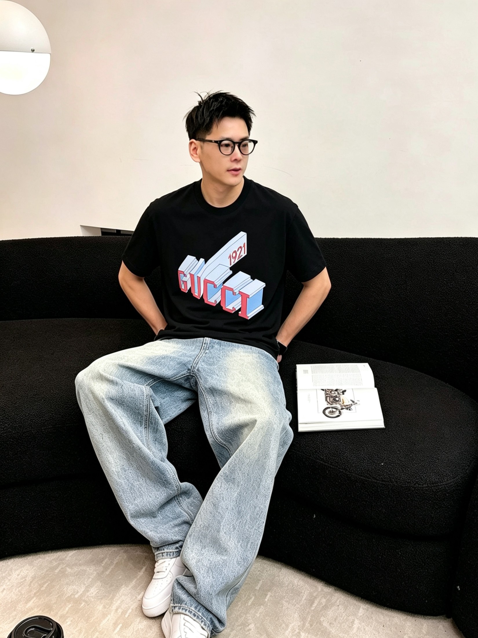 G*cci 古齐2026春夏新款原单男士圆领短袖T恤 🔥专柜同步售卖 ✨✨高端品质 高版本 OS版型阔版