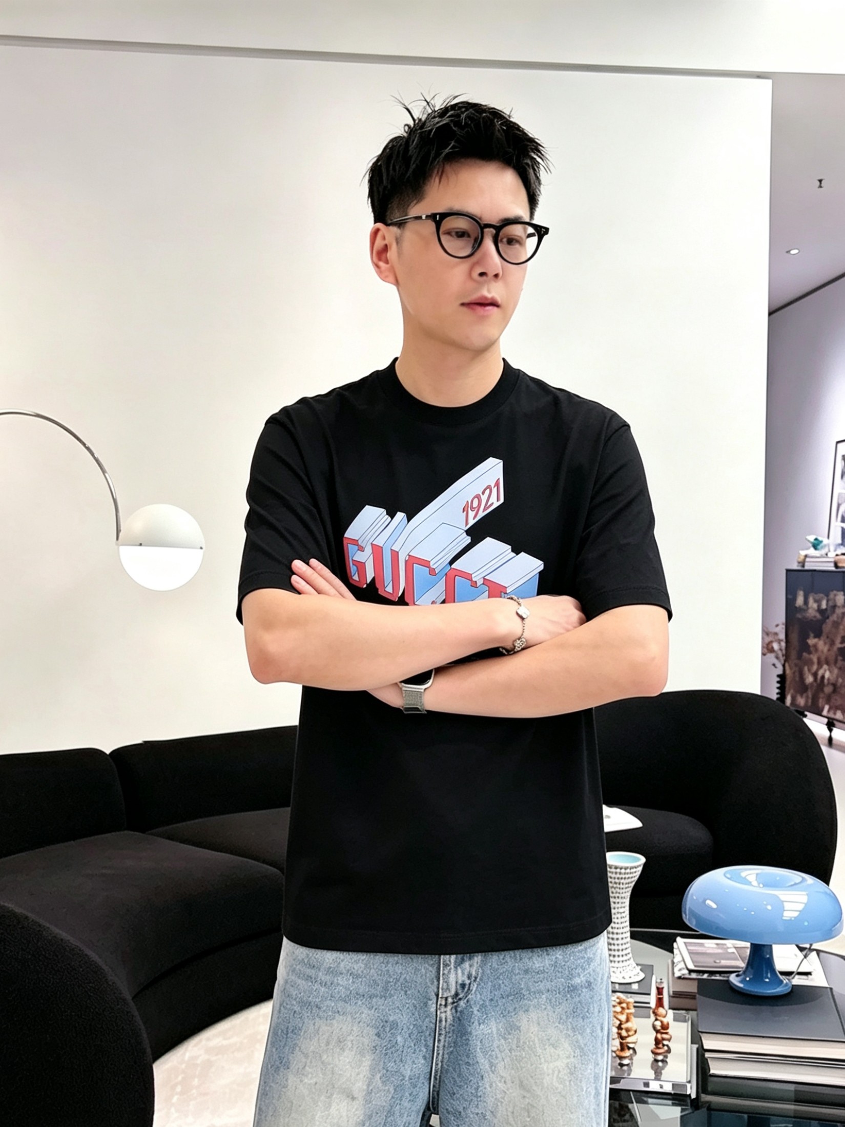 G*cci 古齐2026春夏新款原单男士圆领短袖T恤 🔥专柜同步售卖 ✨✨高端品质 高版本 OS版型阔版
