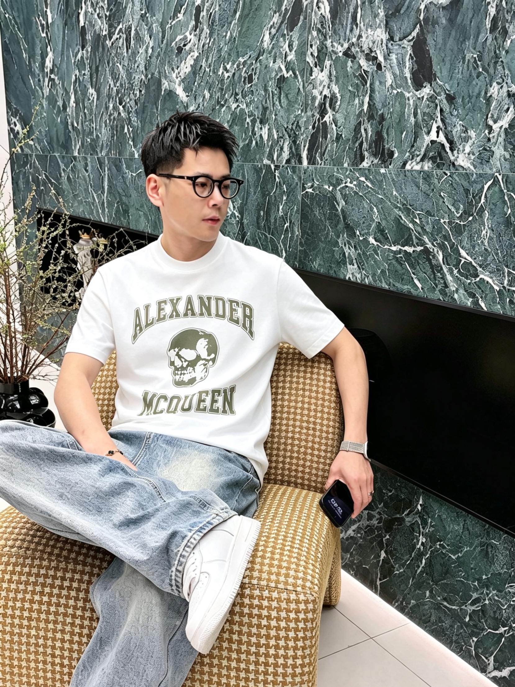 McQ*een 麦昆2026春夏新款原单男士圆领短袖T恤 🔥专柜同步售卖 ✨✨高端品质 高版本 OS版型