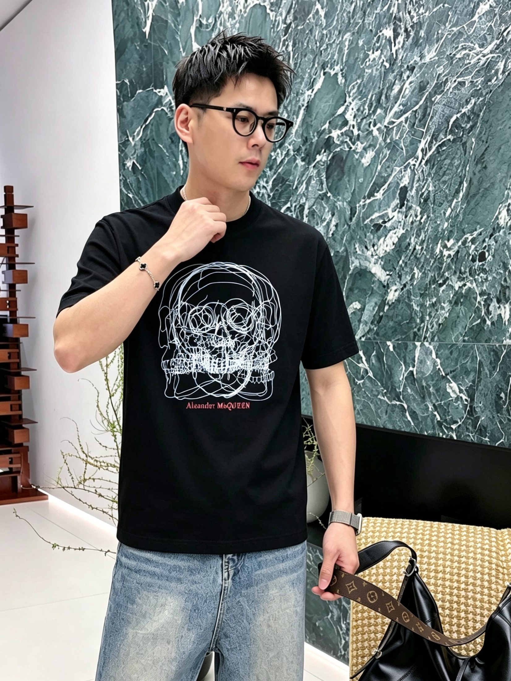McQ*een 麦昆2026春夏新款原单男士圆领短袖T恤 专柜同步售卖 ✨✨高端品质 高版本 OS版型阔