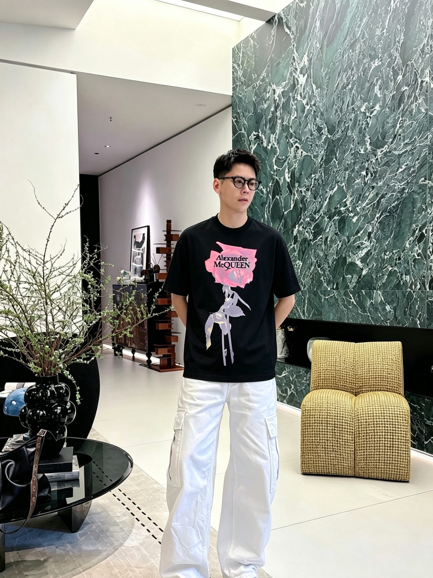 McQ*een 麦昆2026春夏新款原单男士圆领短袖T恤 专柜同步售卖 ✨✨高端品质 高版本 OS版型阔