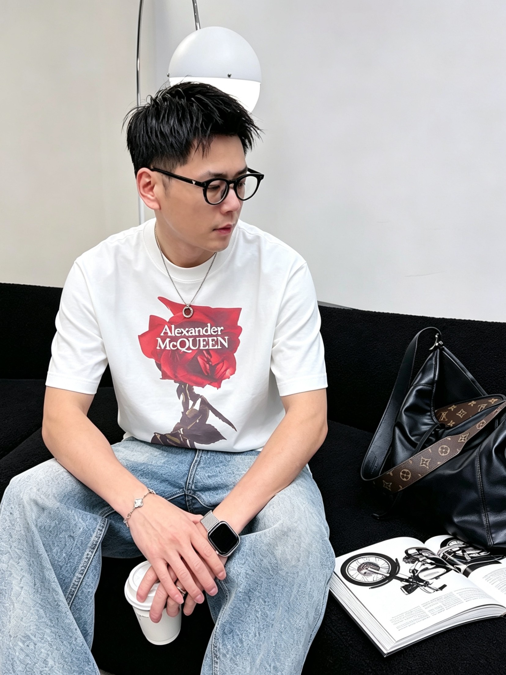 McQ*een 麦昆2026春夏新款原单男士圆领短袖T恤 专柜同步售卖 ✨✨高端品质 高版本 OS版型阔