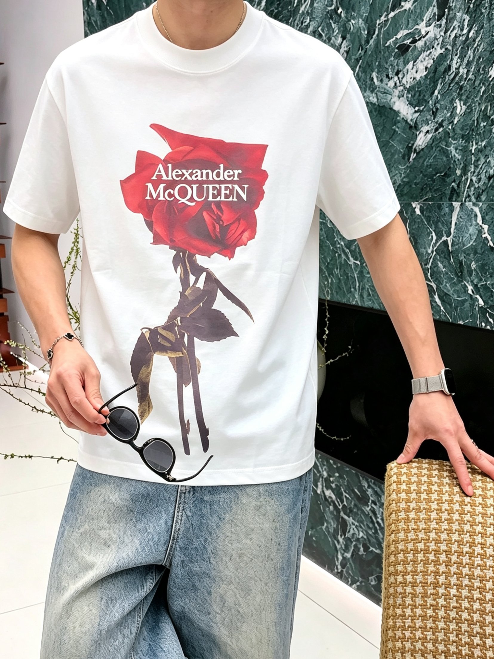 McQ*een 麦昆2026春夏新款原单男士圆领短袖T恤 专柜同步售卖 ✨✨高端品质 高版本 OS版型阔
