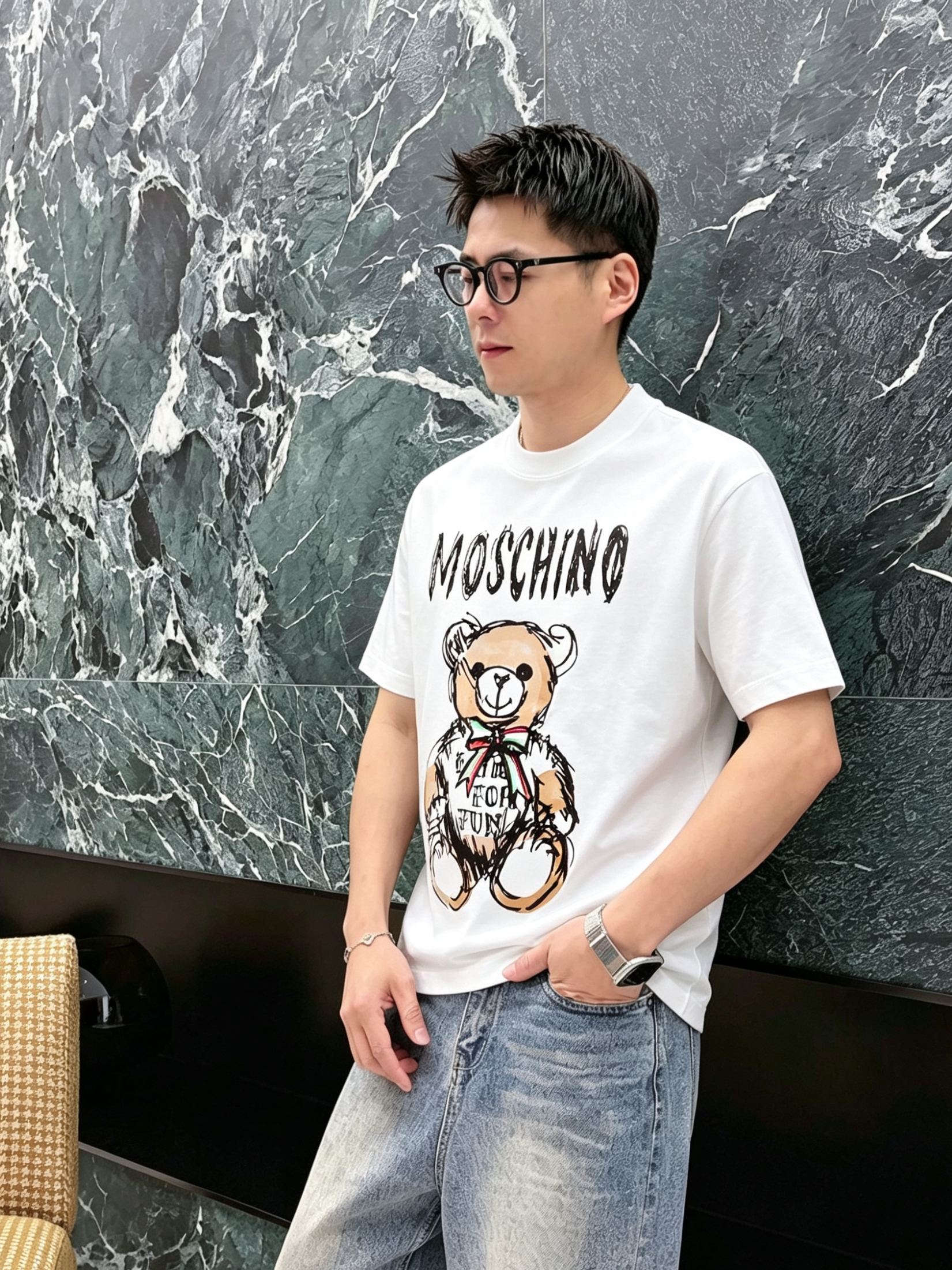 M*SCHINO 莫斯奇诺2026春夏新款原单男士圆领短袖T恤 🔥专柜同步售卖 ✨✨高端品质 高版本 O
