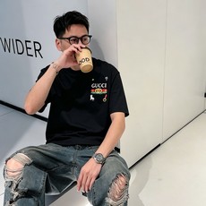 G*cci 古奇 2026原单男士圆领短袖T恤 独家专供春夏新款 专柜同步售卖 高端品质 高版本 OS版 G*cci 古奇 2026原单男士圆领短袖T恤 独家专供春夏新款 专柜同步售卖 高端品质 高版本 OS版