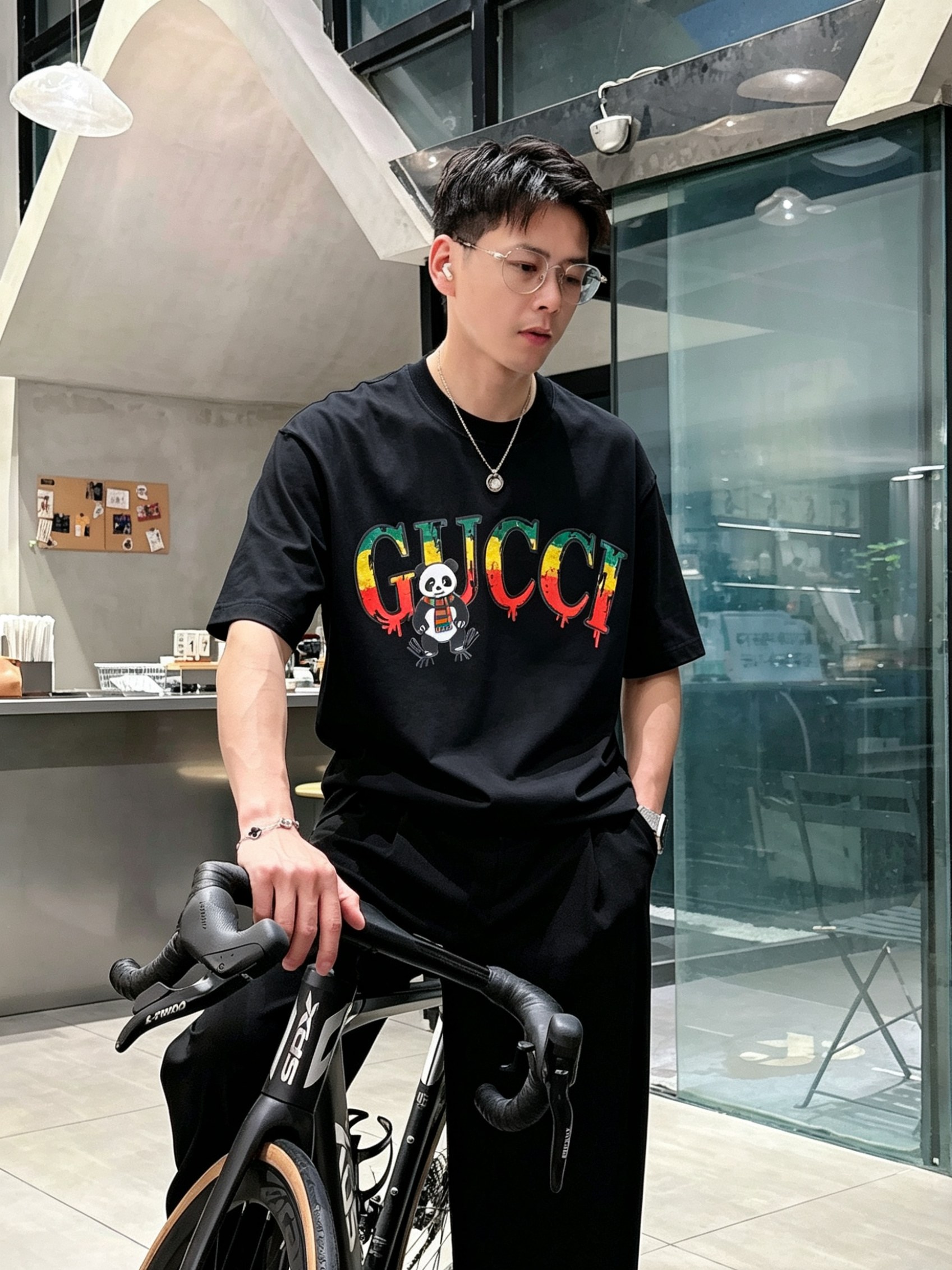 G*cci 古奇 2026原单男士圆领短袖T恤 独家专供春夏新款 专柜同步售卖 高端品质 高版本 OS版
