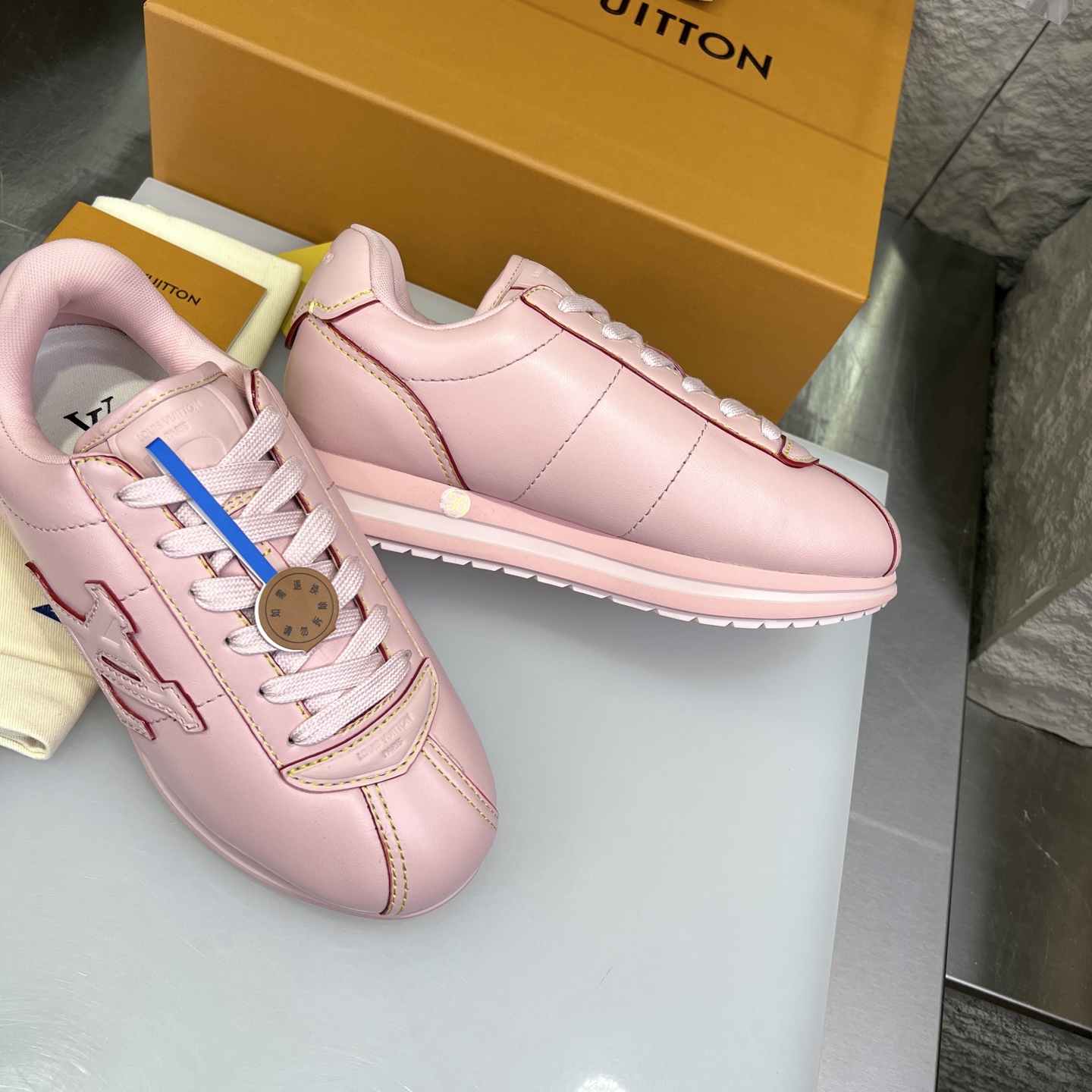 Louis Vuitton x Nigo Leather Sneaker Pink Casual Shoes 6 i1754947036227 3139 0 6