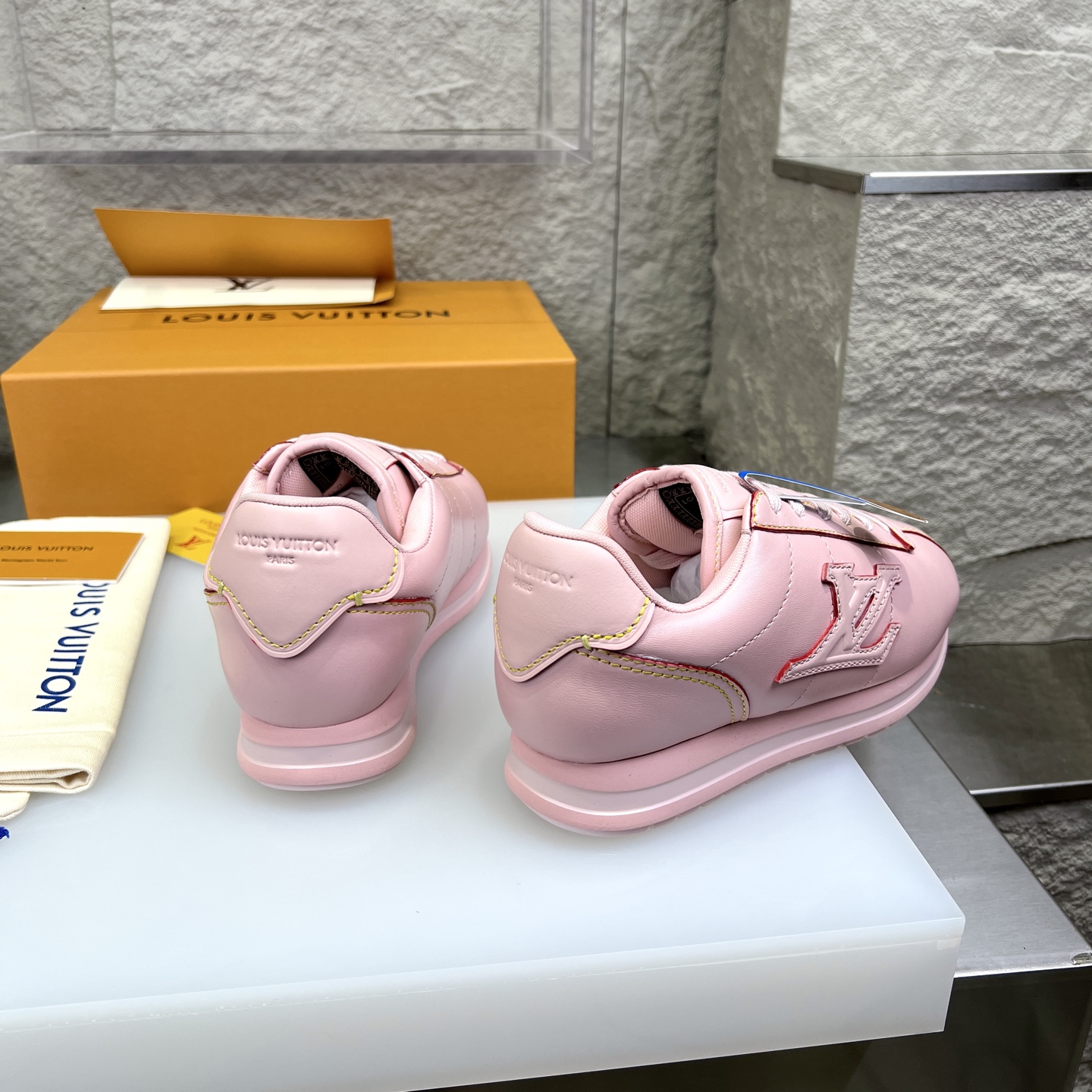 Louis Vuitton x Nigo Leather Sneaker Pink Casual Shoes 9 i1754947038682 432 0 4