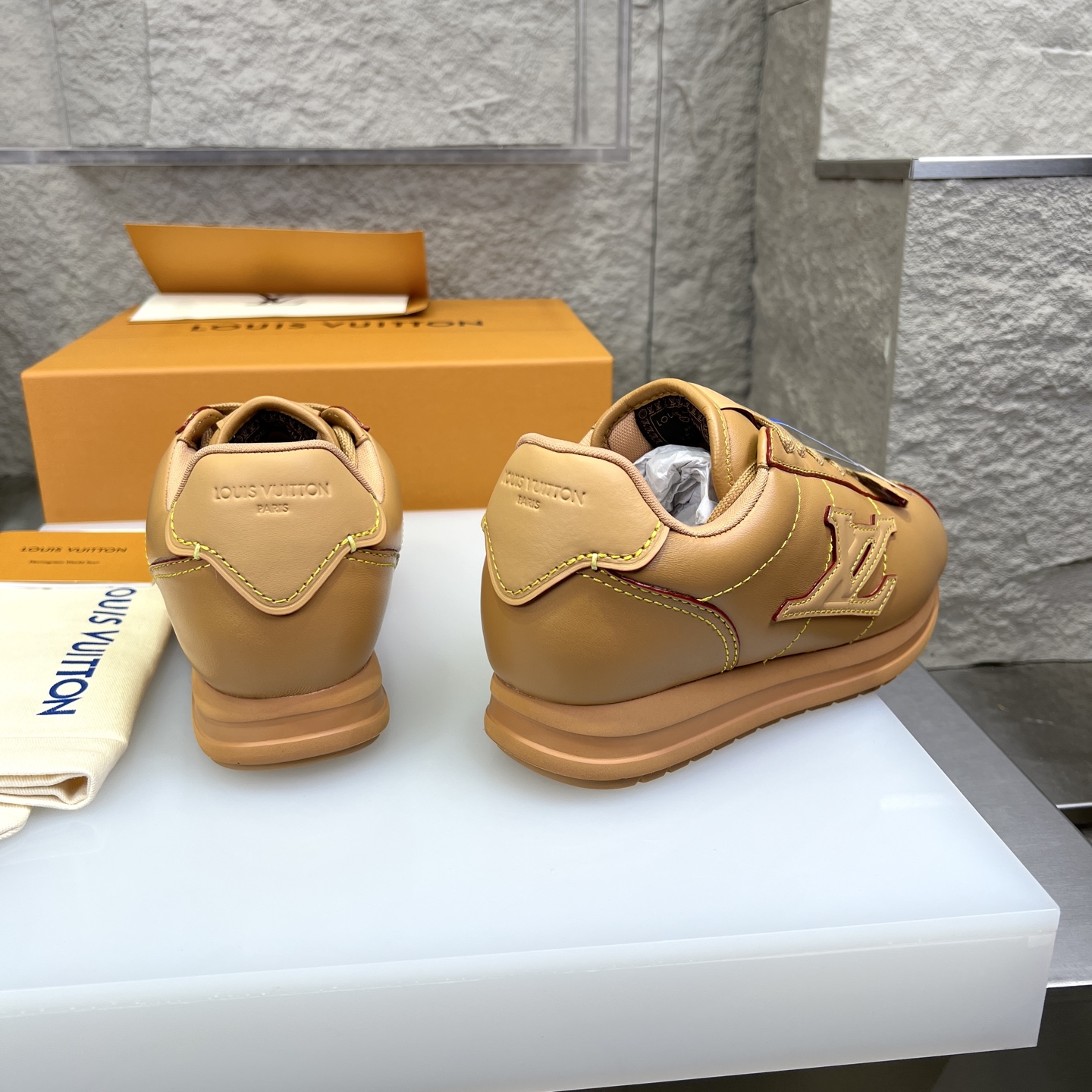 Louis Vuitton x Nigo Buttersoft Leather Sneakers - Tan, Low Top, Lace-Up 8 i1754947510203 1291 0 0