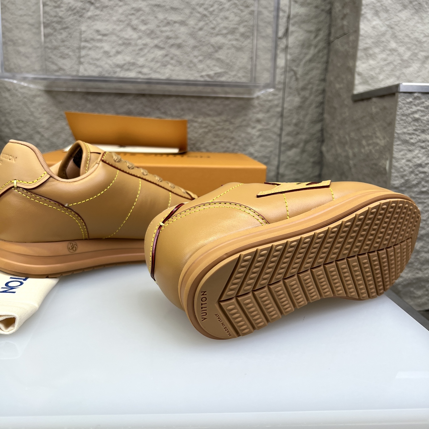 Louis Vuitton x Nigo Buttersoft Leather Sneakers - Tan, Low Top, Lace-Up 9 i1754947510234 7345 0 8