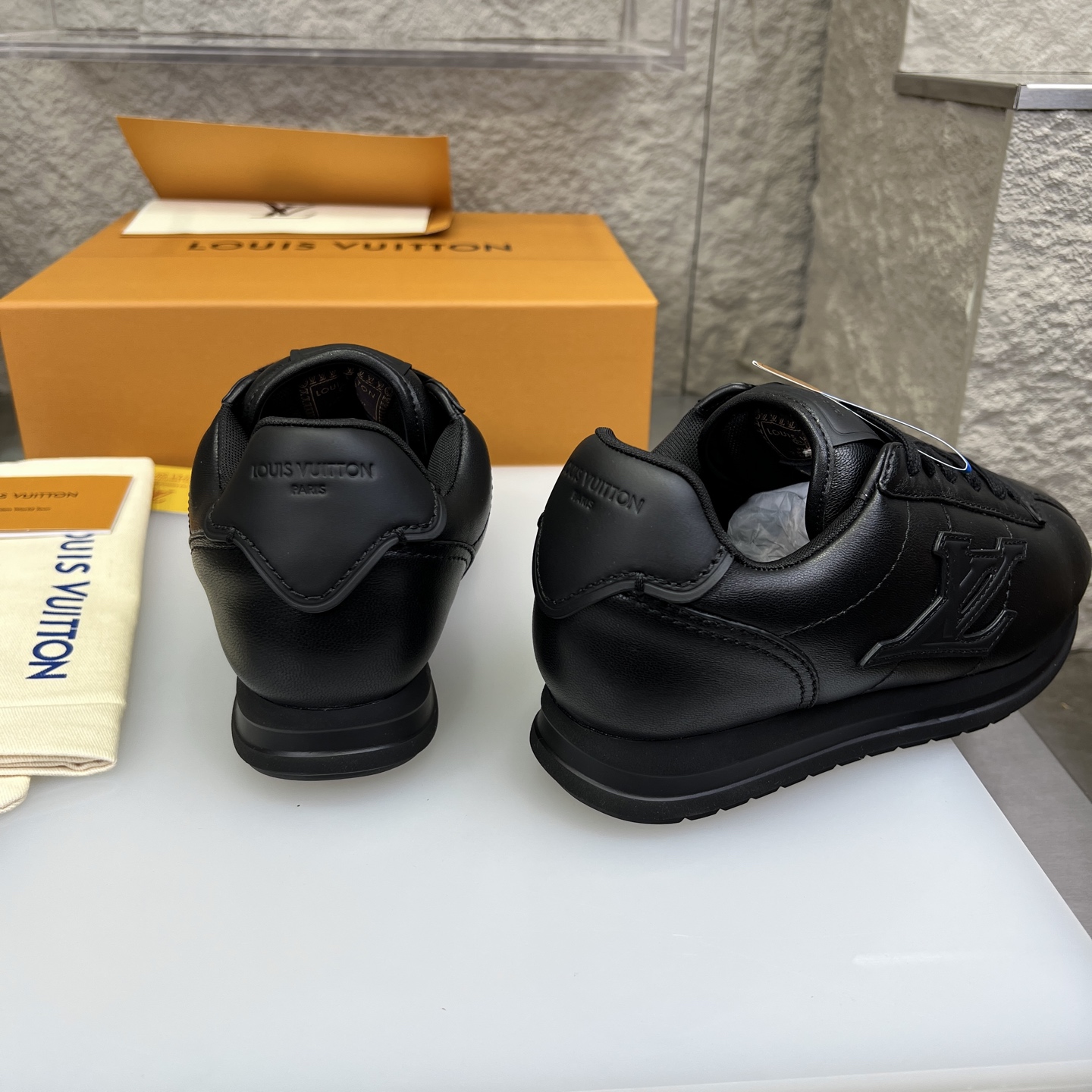Louis Vuitton x Nigo Black Leather Sneakers Round Toe Lace-Up Low-Top 9 i1754947567473 1834 0 7