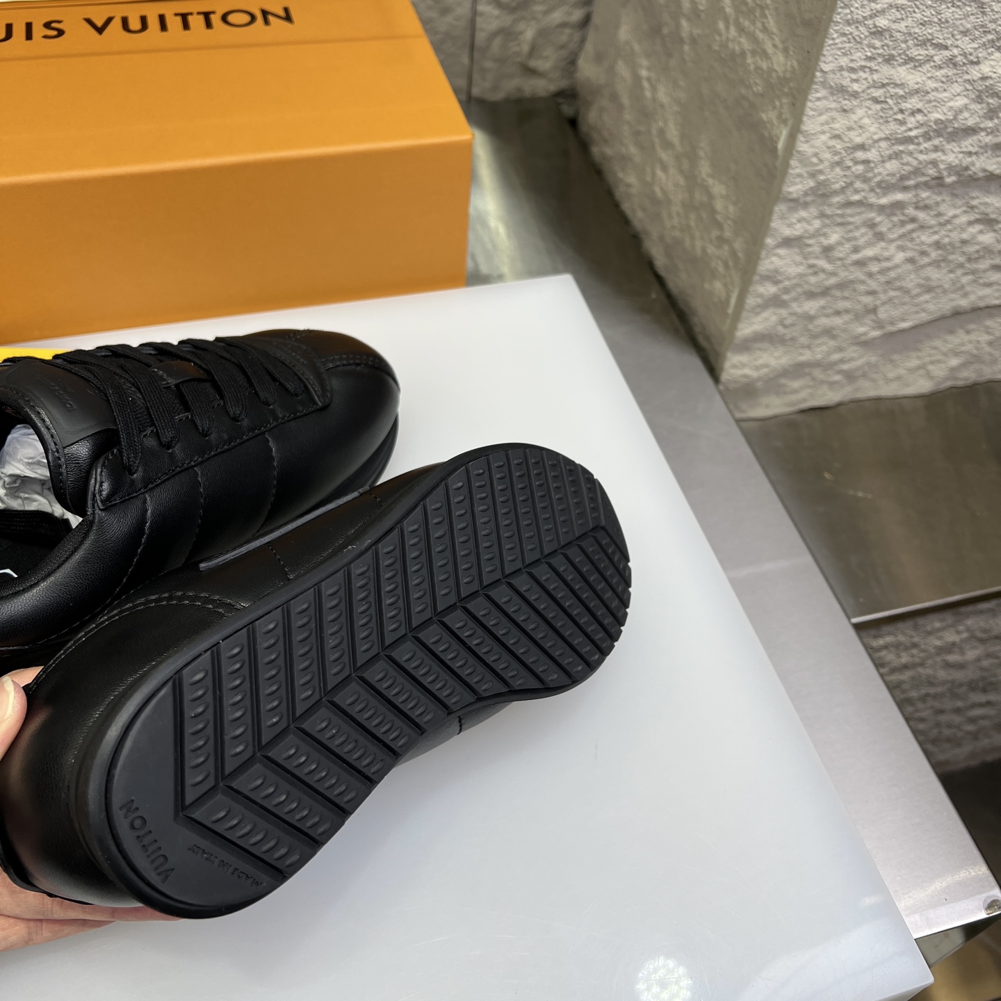 Louis Vuitton x Nigo Black Leather Sneakers Round Toe Lace-Up Low-Top 10 i1754947568950 5697 0 3