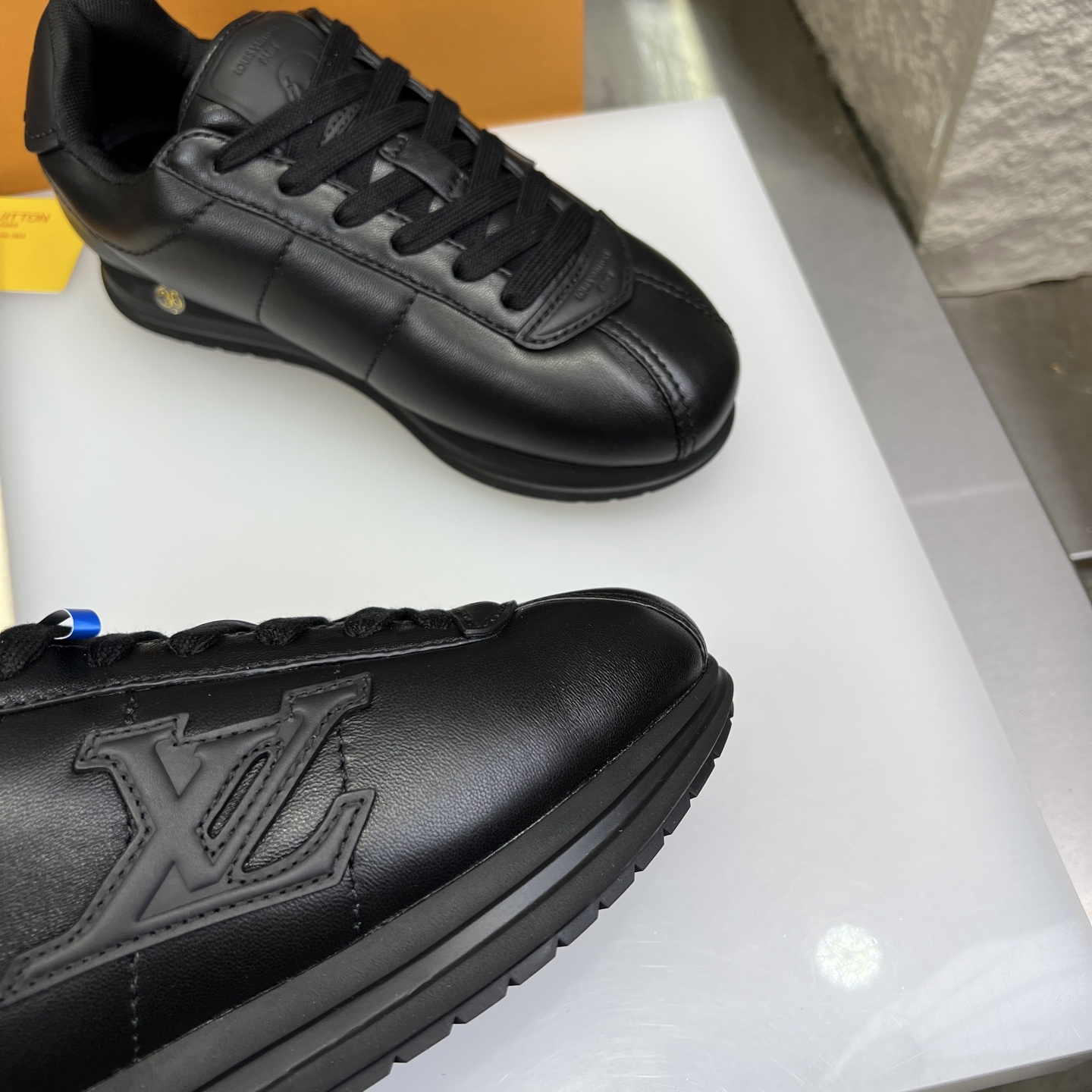 Louis Vuitton x Nigo Black Leather Sneakers Round Toe Lace-Up Low-Top 7 i1754947568967 3313 0 5