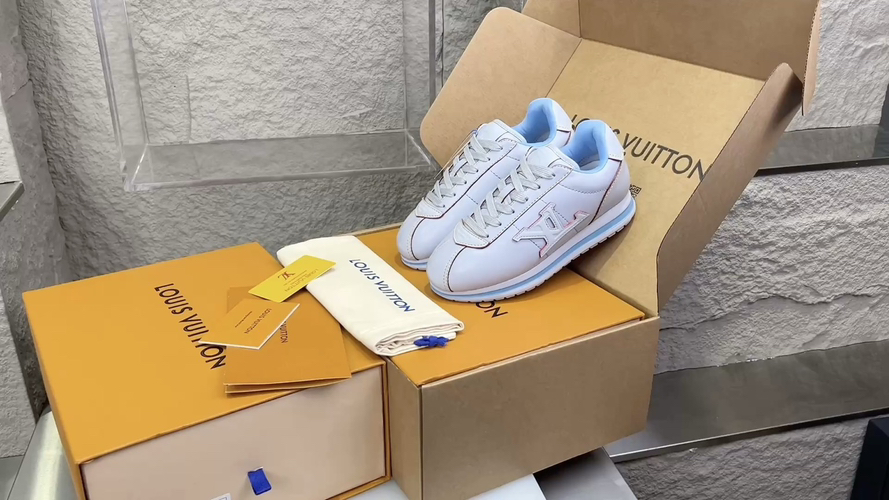 Louis Vuitton x Nigo White Leather Sneakers Low-Top Casual Shoes