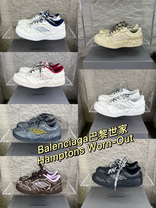 Balenciaga Hampton Worn-Out Sneakers Distressed Design and Premium Leather 13 Balenciaga Hampton Worn-Out Sneakers Distressed Design and Premium Leather