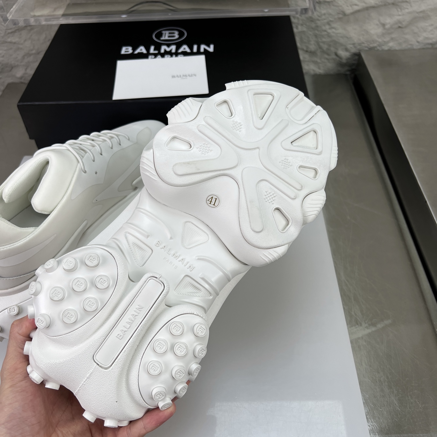 Balmain White B-Bold Chunky Sneakers - Size 35 to 46 10 i1756590147180 3222 0 7