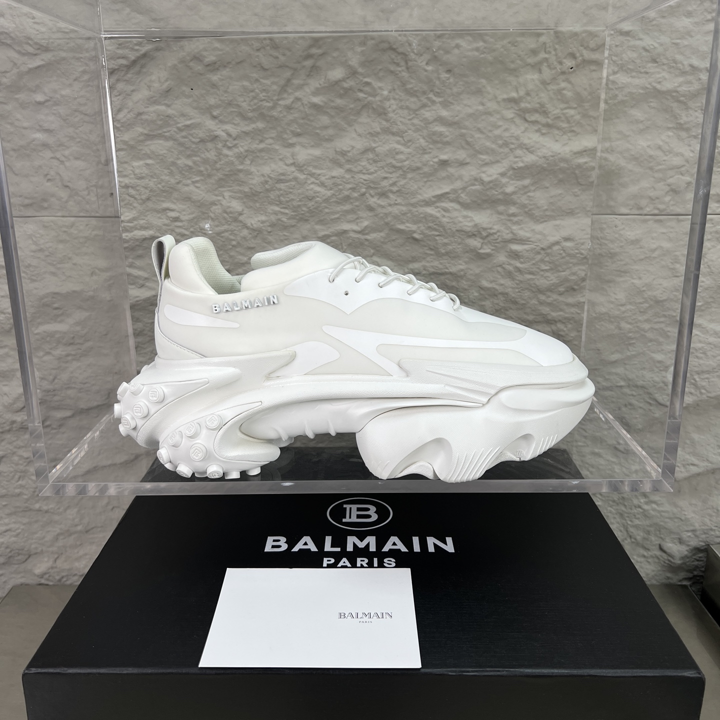 Balmain White B-Bold Chunky Sneakers - Size 35 to 46 2 i1756590147180 6932 0 0