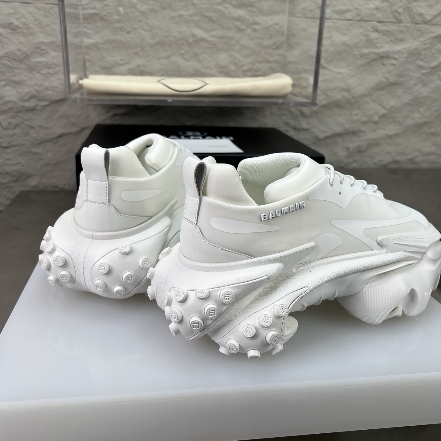 Balmain White B-Bold Chunky Sneakers - Size 35 to 46 9 i1756590149498 6510 0 6