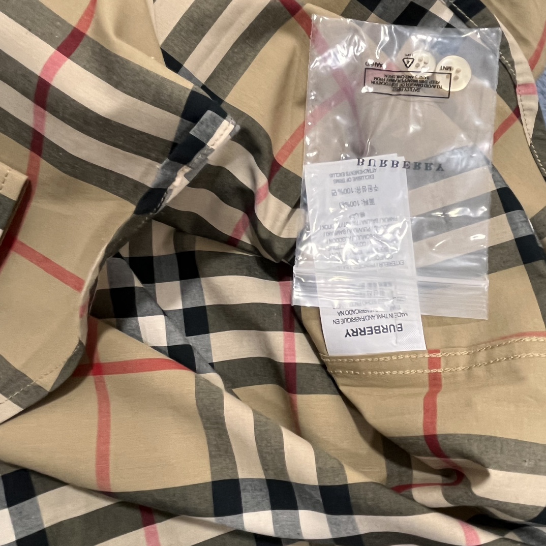 BBR新款,胸前贴布大标格纹长袖衬衫,码数S-XXL 卡其 7