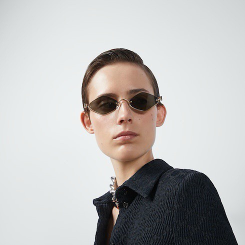 Gucci 1604s Rimless Small Rhombus Sunglasses with GG Pattern Lens - 56mm 4 i1714032983 1038 5
