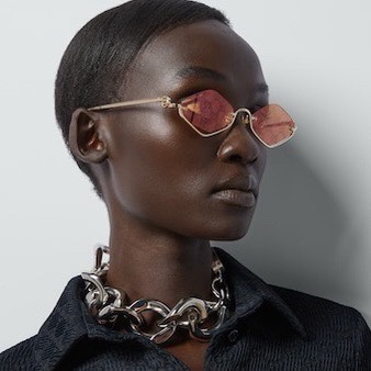 Gucci 1604s Rimless Small Rhombus Sunglasses with GG Pattern Lens - 56mm 8 i1714032983 3749 8