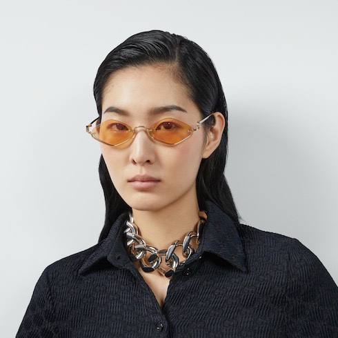Gucci 1604s Rimless Small Rhombus Sunglasses with GG Pattern Lens - 56mm 6 i1714032983 8625 6