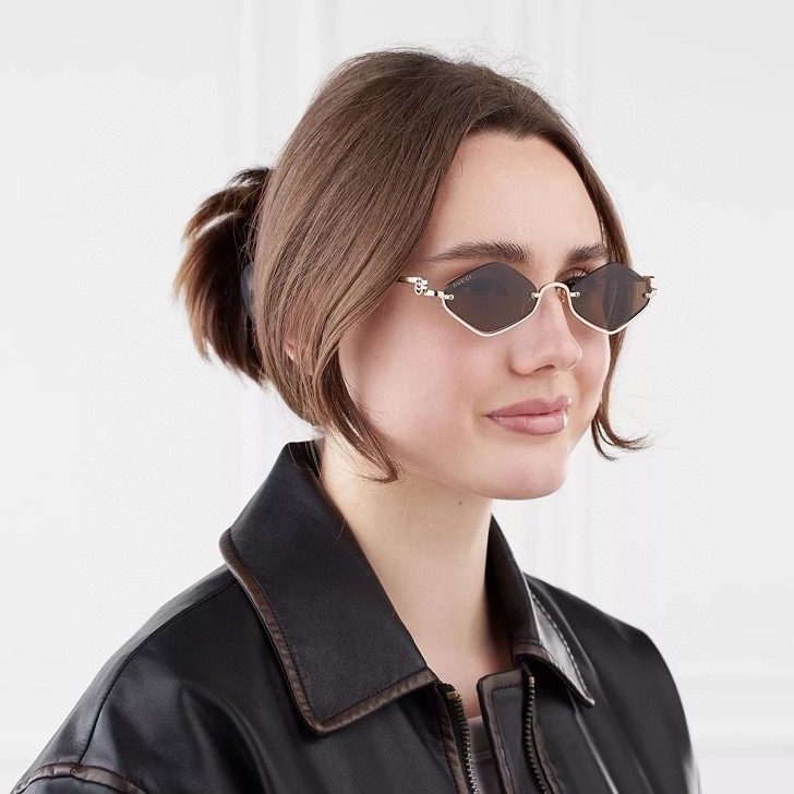 Gucci 1604s Rimless Small Rhombus Sunglasses with GG Pattern Lens - 56mm 9 i1714032983 905 0