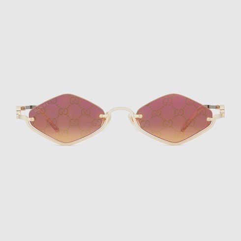 Gucci 1604s Rimless Small Rhombus Sunglasses with GG Pattern Lens - 56mm 1 i1714032983 9570 3