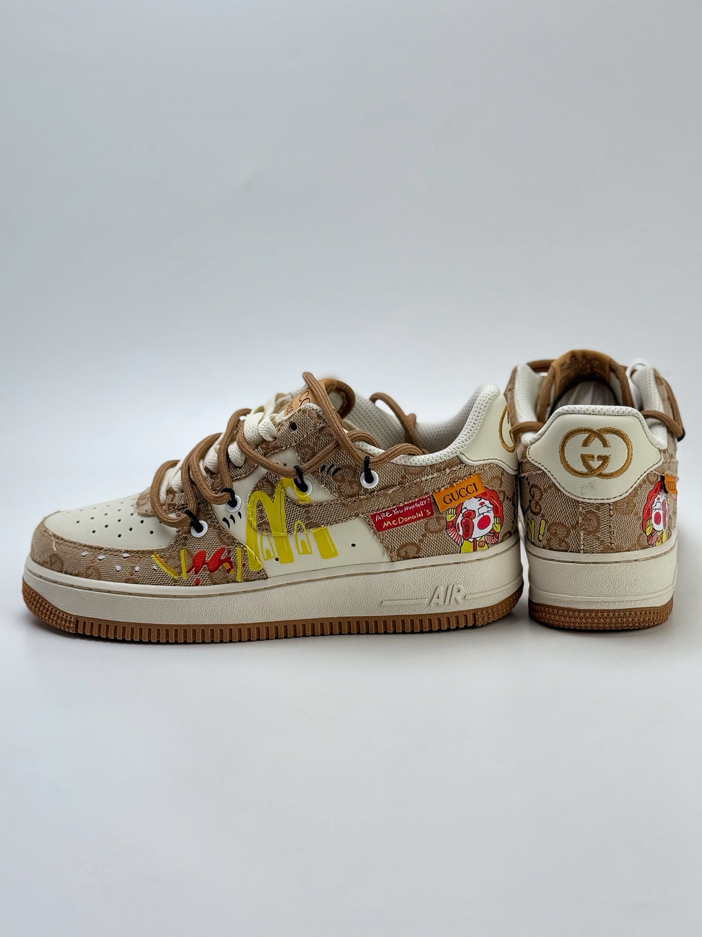 Nike Air Force 1 Low 07 x GUCCI 白黄帆布绑带 BD0077-111