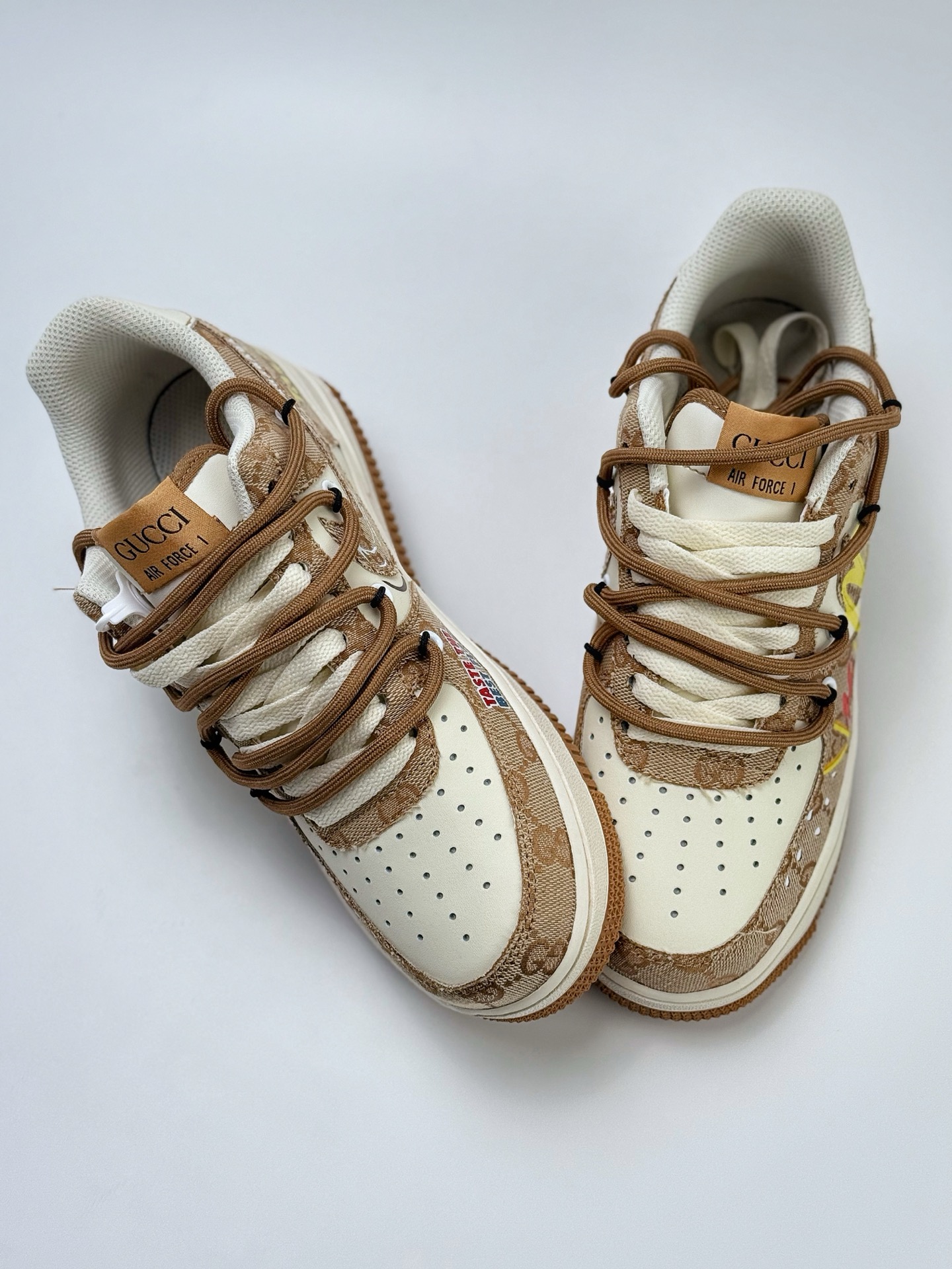 Nike Air Force 1 Low 07 x GUCCI 白黄帆布绑带 BD0077-111