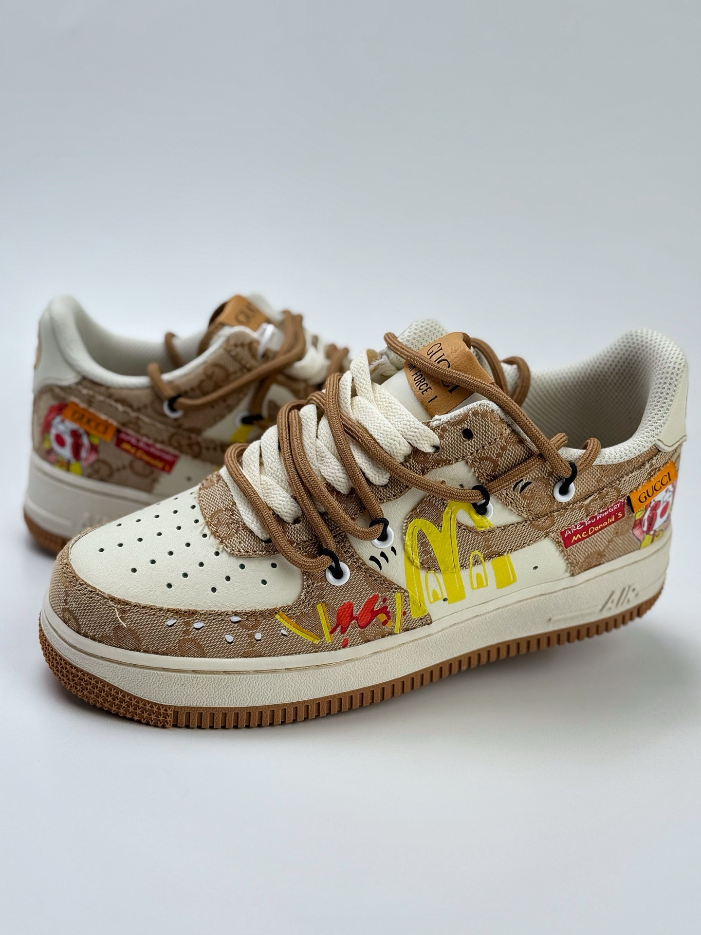 Nike Air Force 1 Low 07 x GUCCI 白黄帆布绑带 BD0077-111