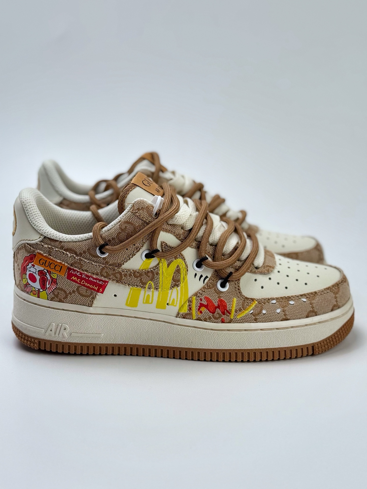 Nike Air Force 1 Low 07 x GUCCI 白黄帆布绑带 BD0077-111