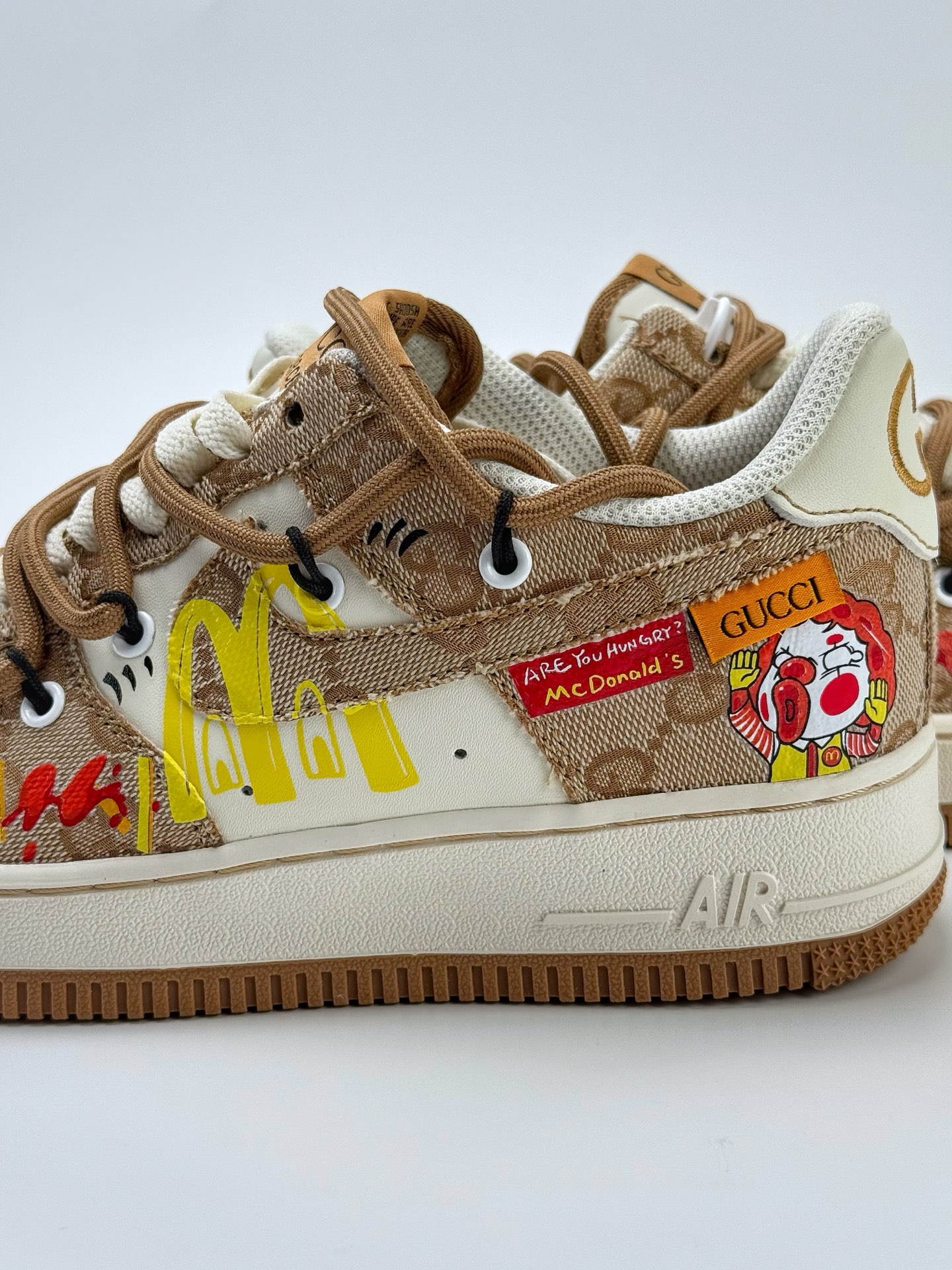 Nike Air Force 1 Low 07 x GUCCI 白黄帆布绑带 BD0077-111