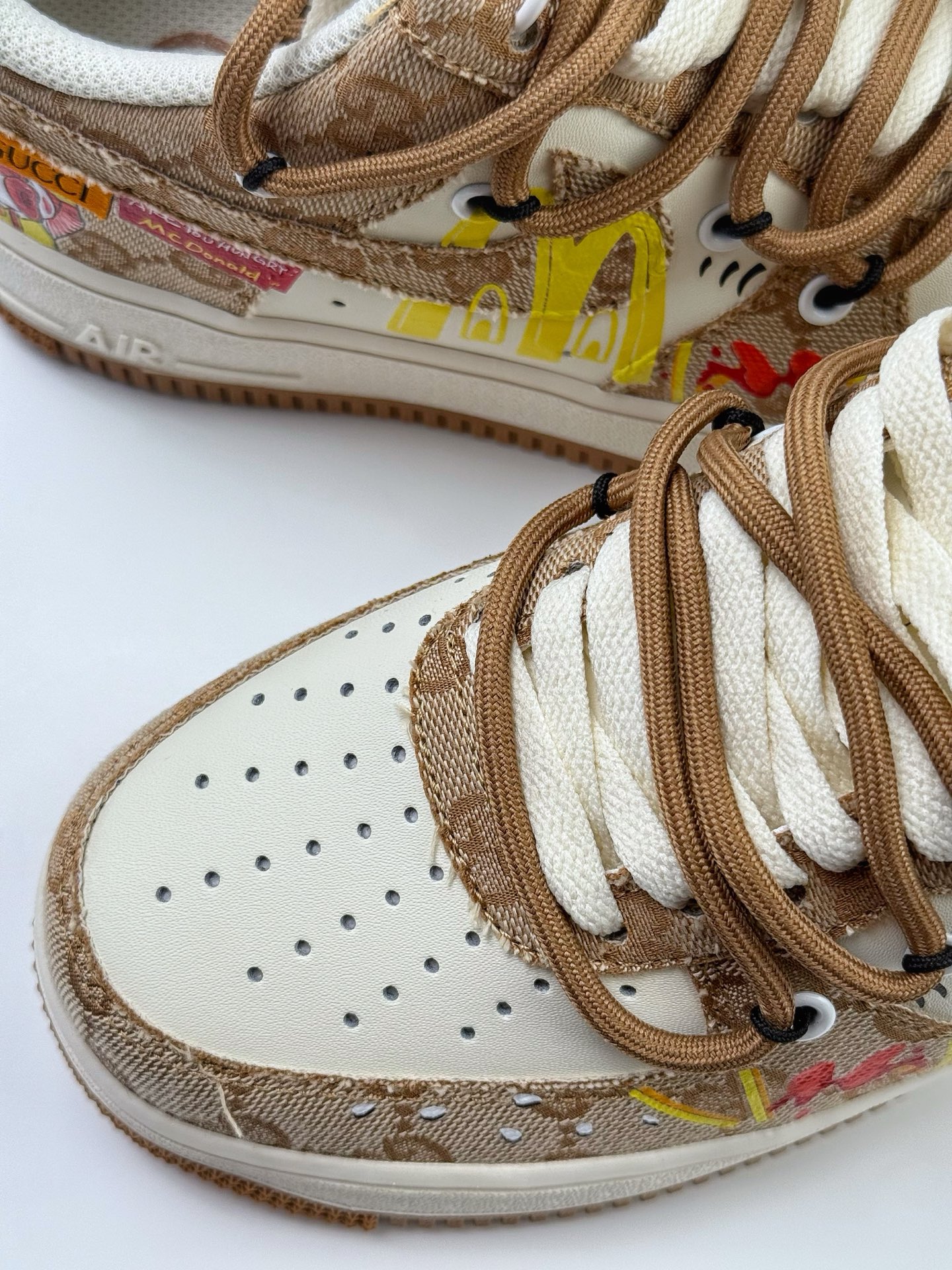 Nike Air Force 1 Low 07 x GUCCI 白黄帆布绑带 BD0077-111