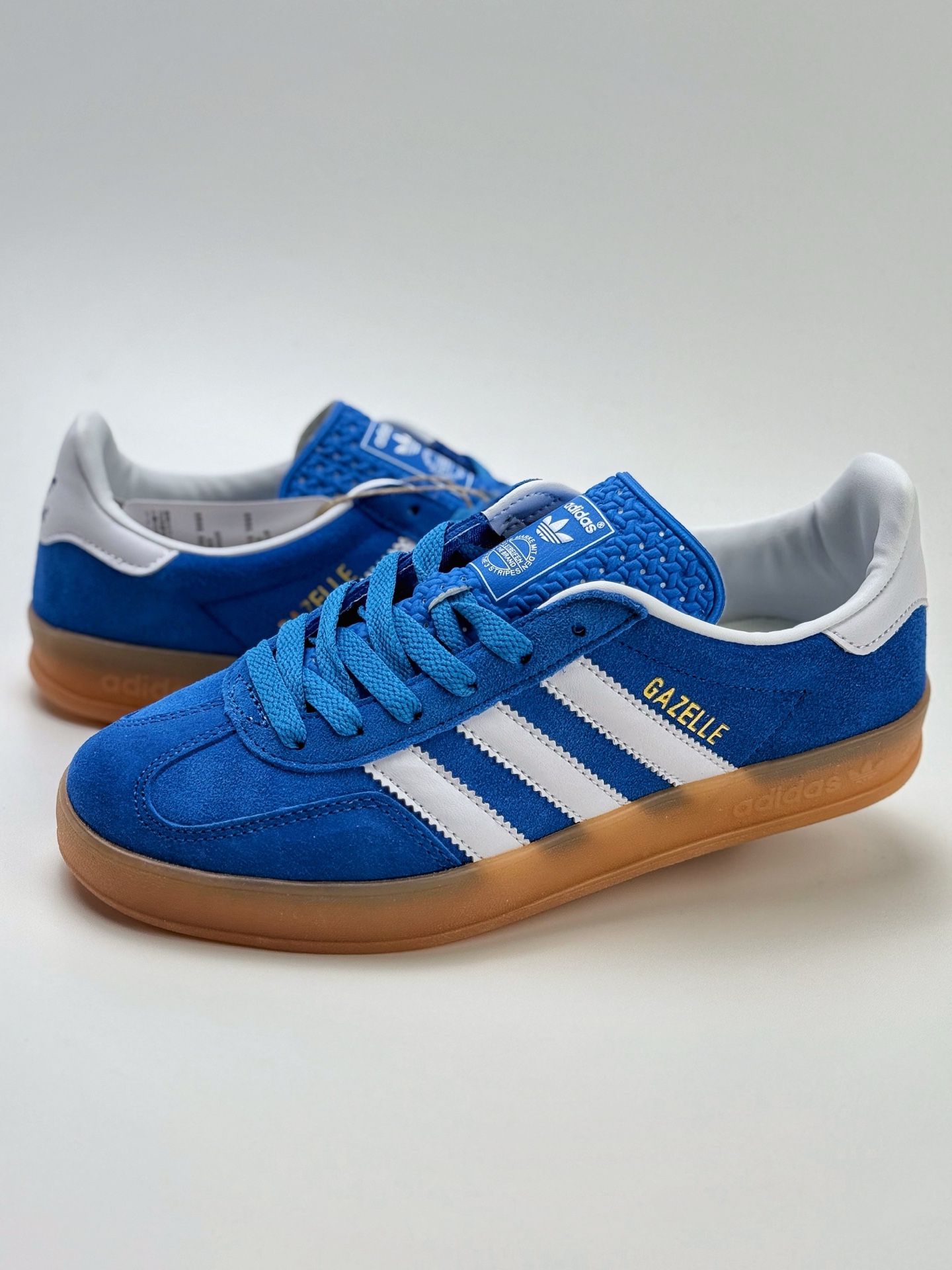 160 adidas Originals Gazelle INdoor 蓝白 三叶草休闲防滑耐磨低帮板鞋 JI2061