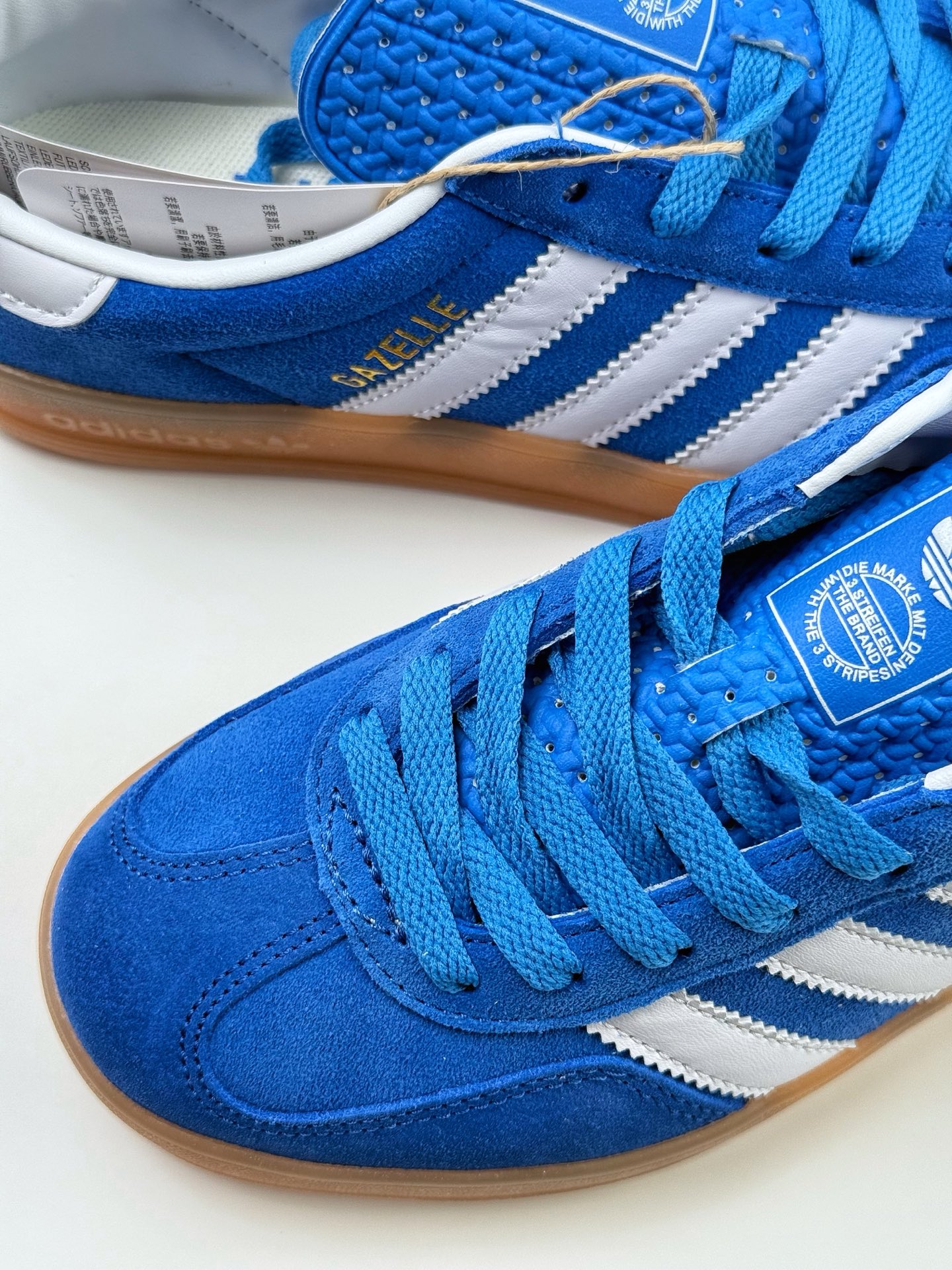 160 adidas Originals Gazelle INdoor 蓝白 三叶草休闲防滑耐磨低帮板鞋 JI2061