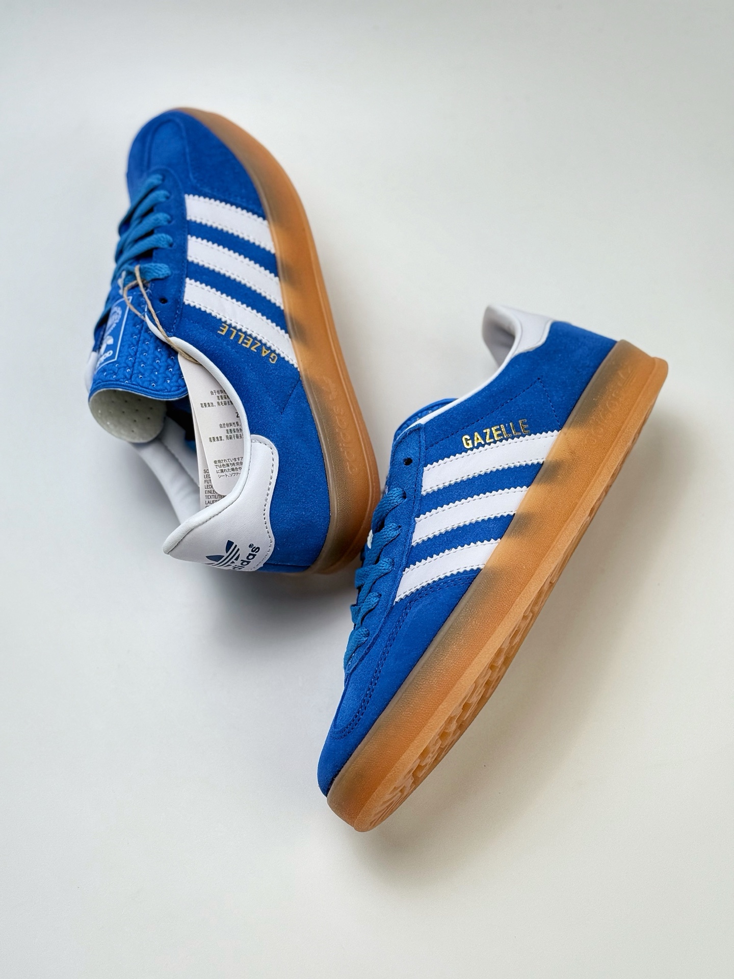 160 adidas Originals Gazelle INdoor 蓝白 三叶草休闲防滑耐磨低帮板鞋 JI2061