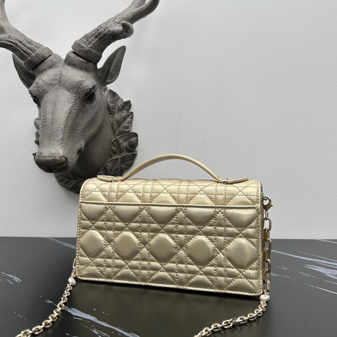 Dior lady handle chain/clutch bag