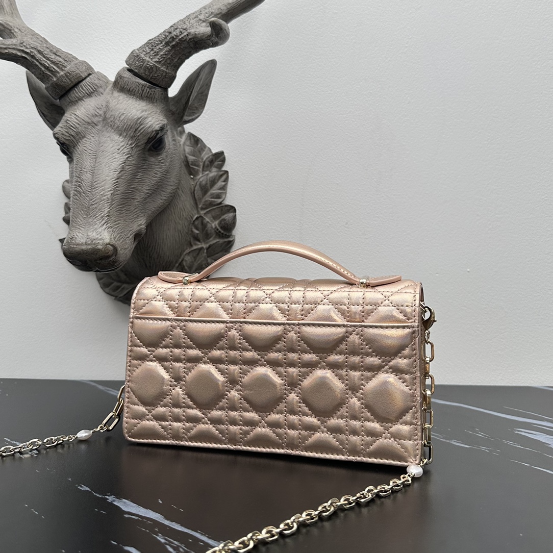 Dior lady handle chain/clutch bag