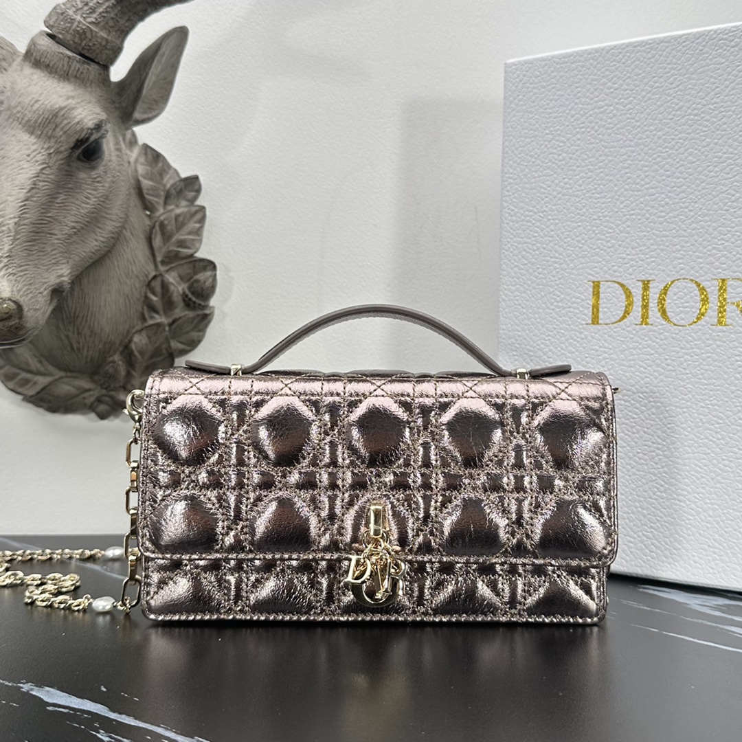 Dior lady handle chain/clutch bag