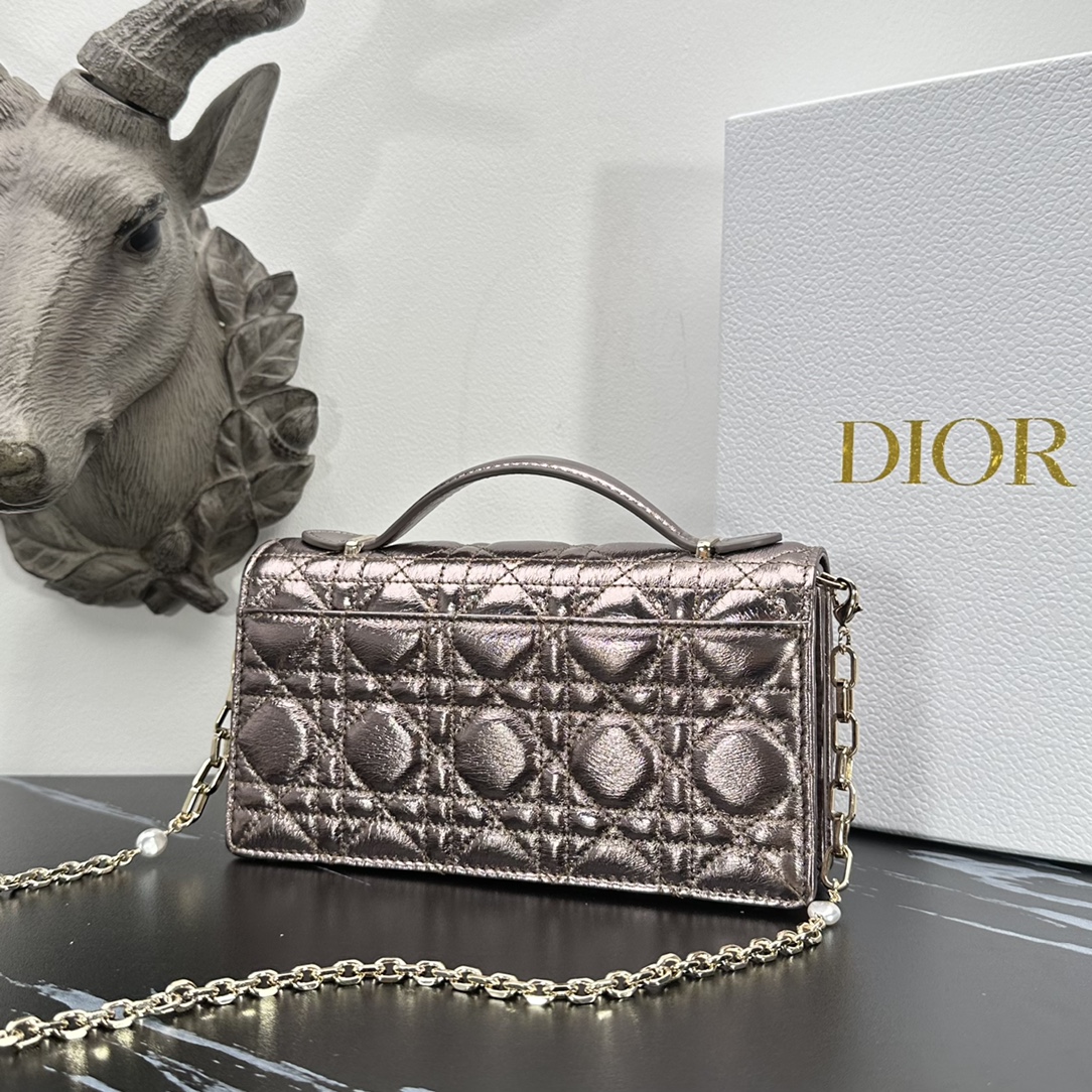 Dior lady handle chain/clutch bag